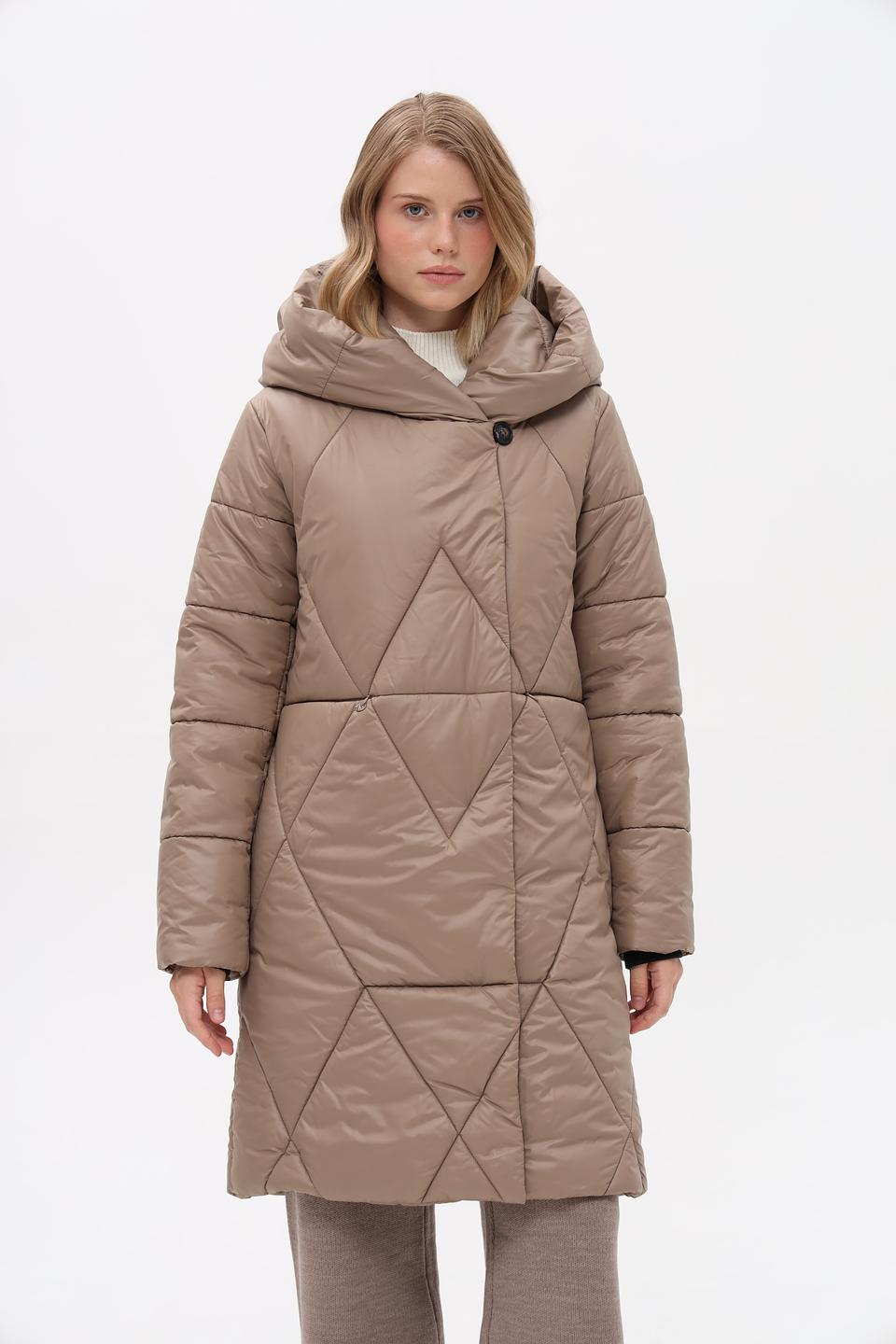 Пальто стеганое Electra style бежевое