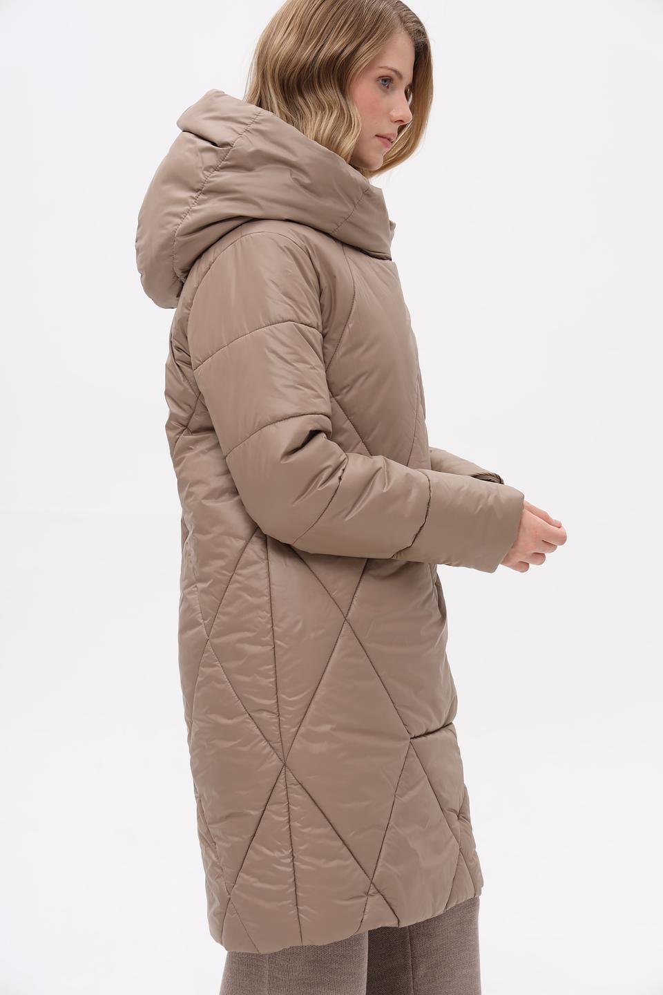 Пальто стеганое Electra style бежевое