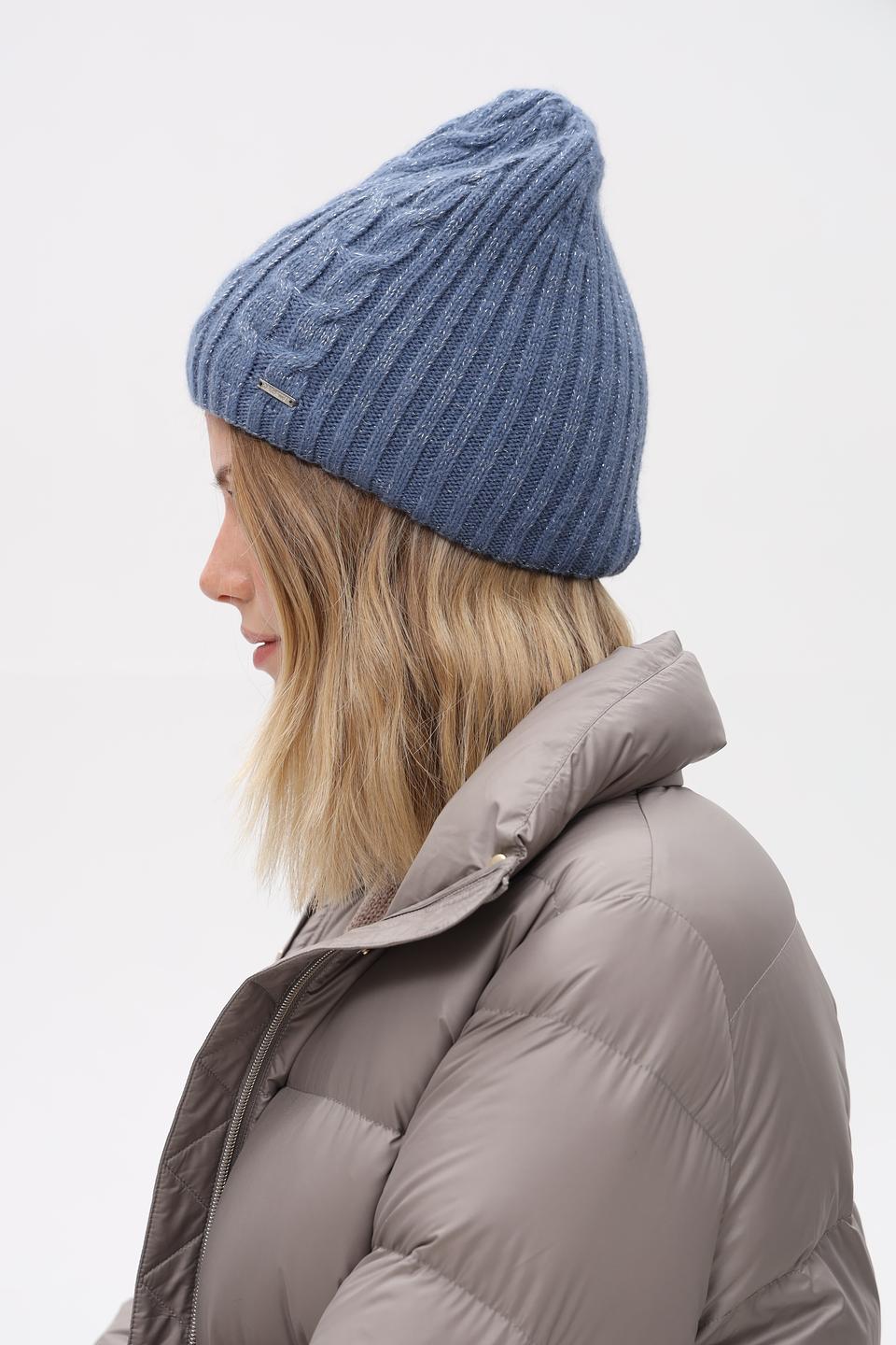 Шапка вязаная Marhatter голубая