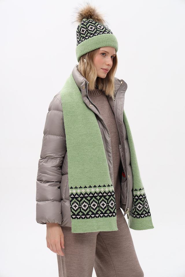 Шарф Marhatter с узором зелёный