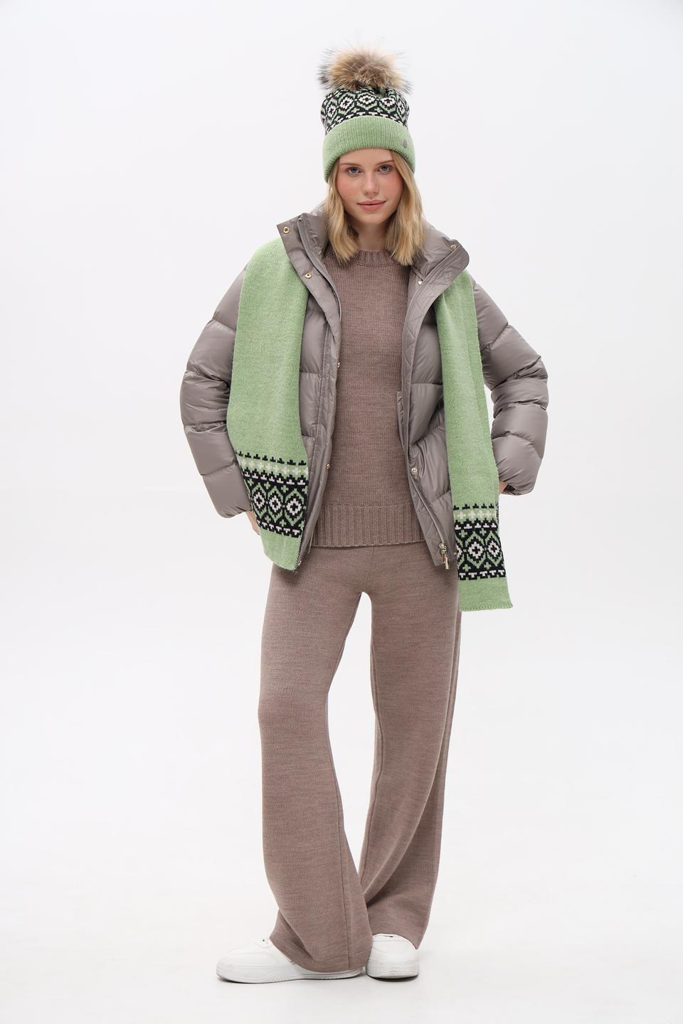 Шарф Marhatter с узором зелёный