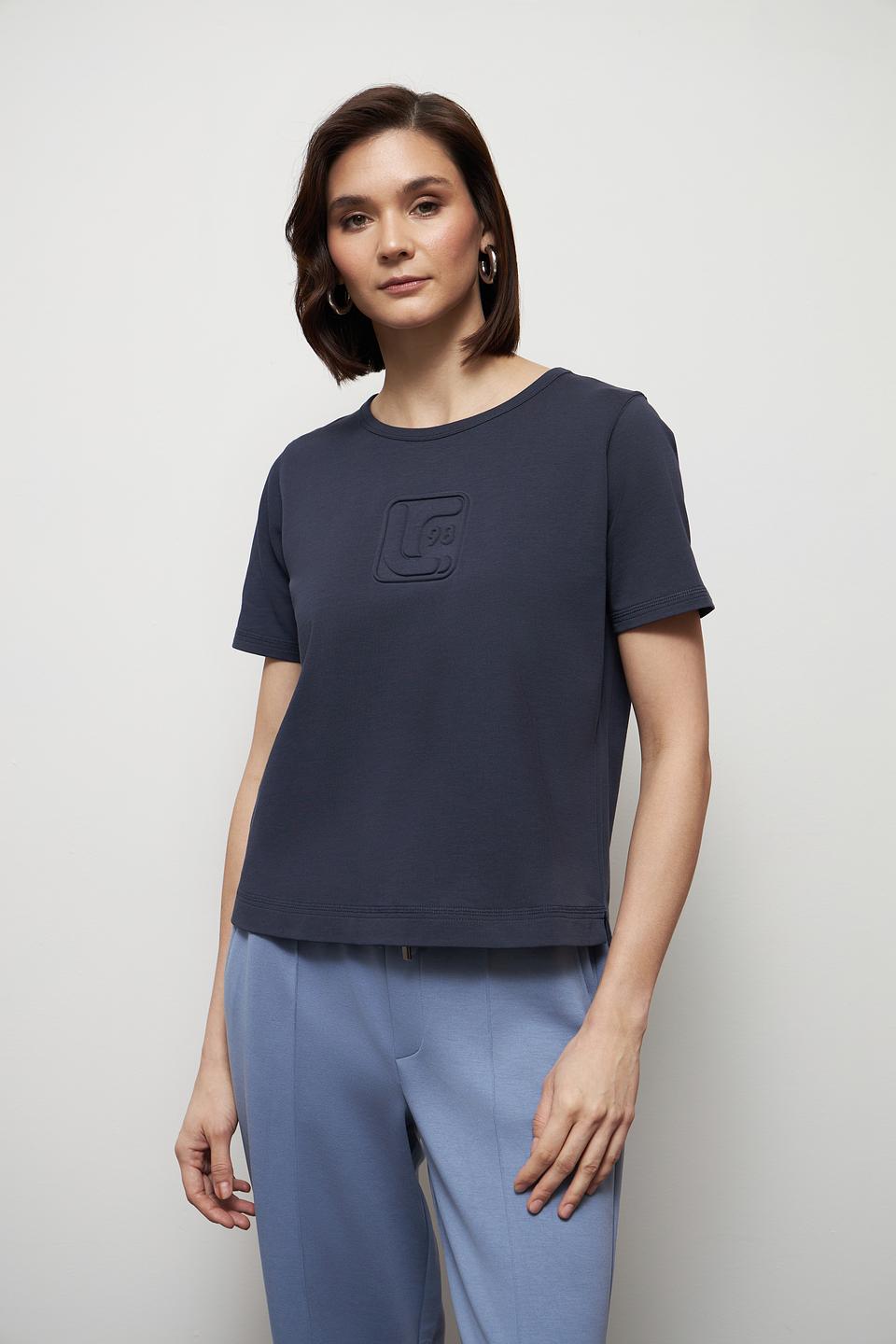 Футболка Luisa Cerano с логотипом тёмно-синяя