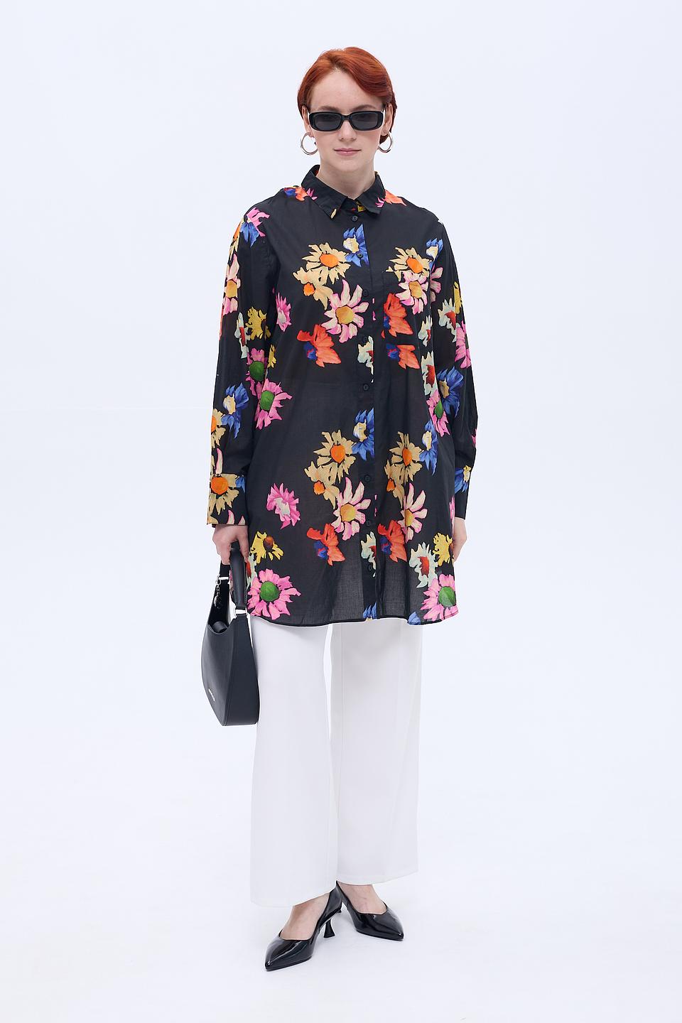 Блуза Samoon с цветочным принтом