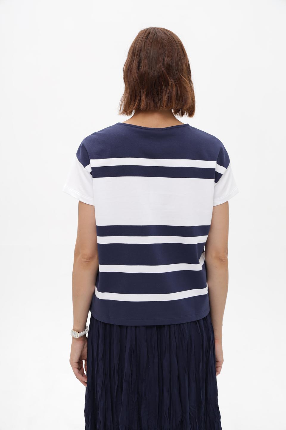 Футболка Monari в полоску с принтом