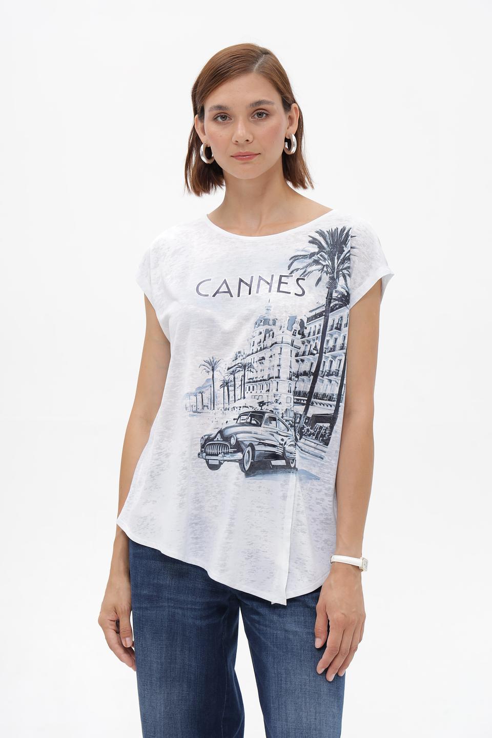 Футболка Monari Канны принт белый