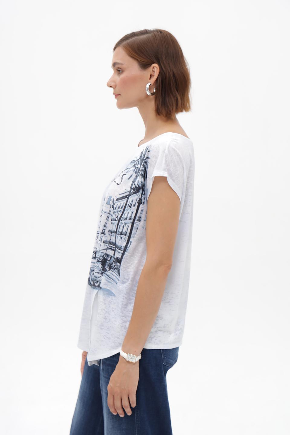 Футболка Monari Канны принт белый