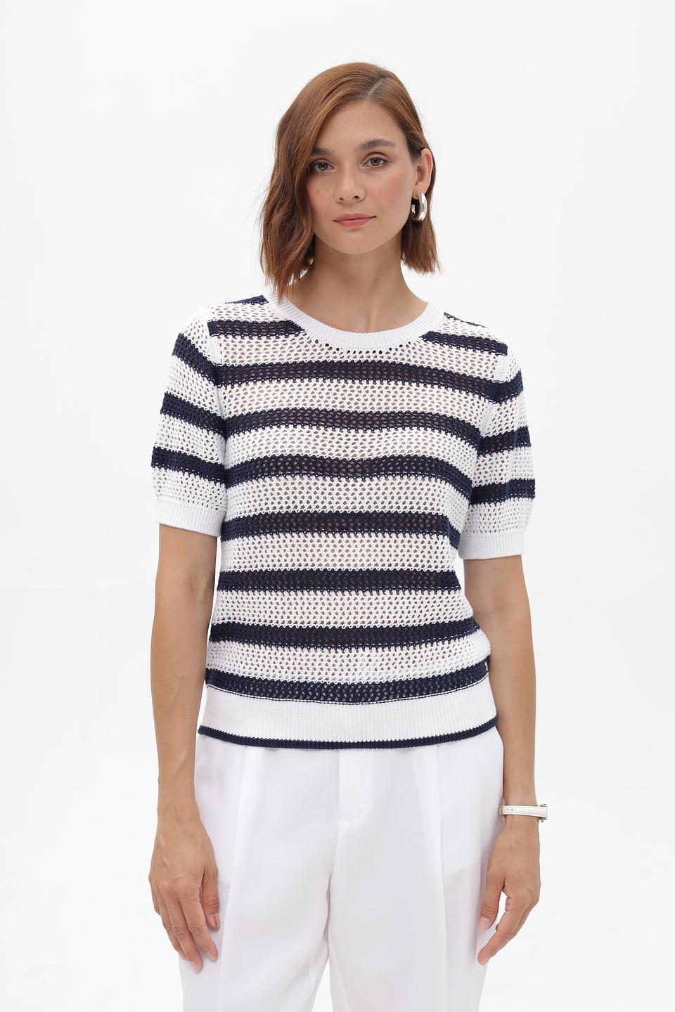 Пуловер Monari в полоску