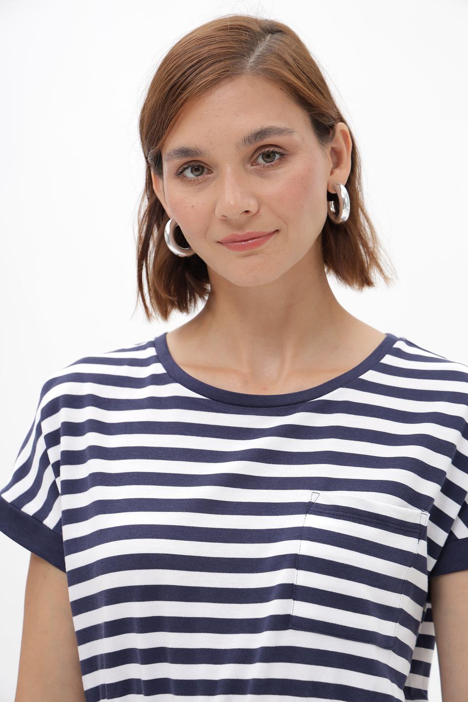 Платье Monari в полоску с поясом