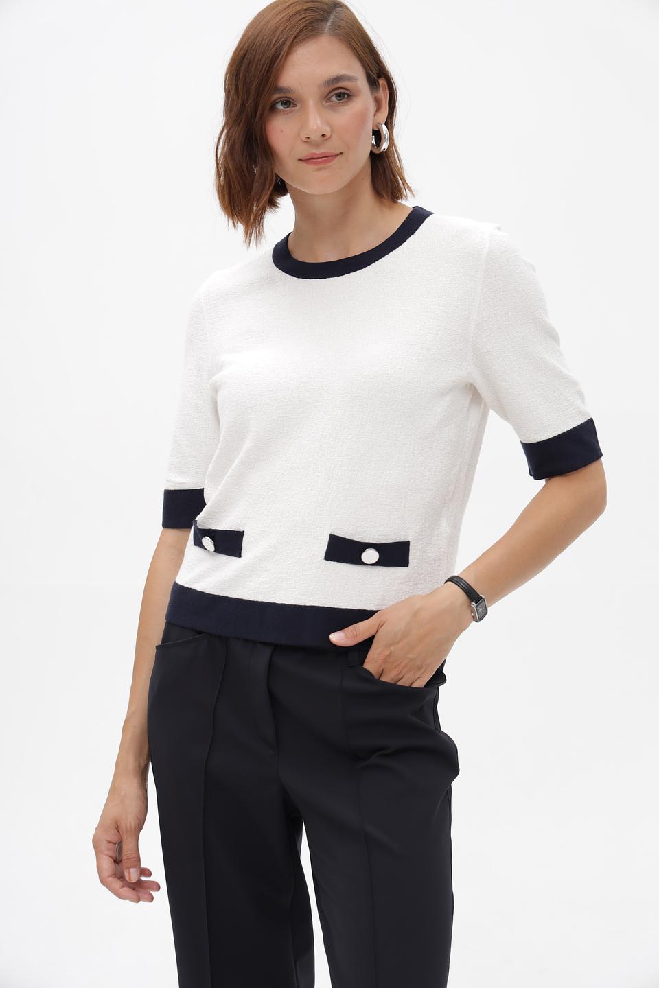 Пуловер Betty and Co с отделкой