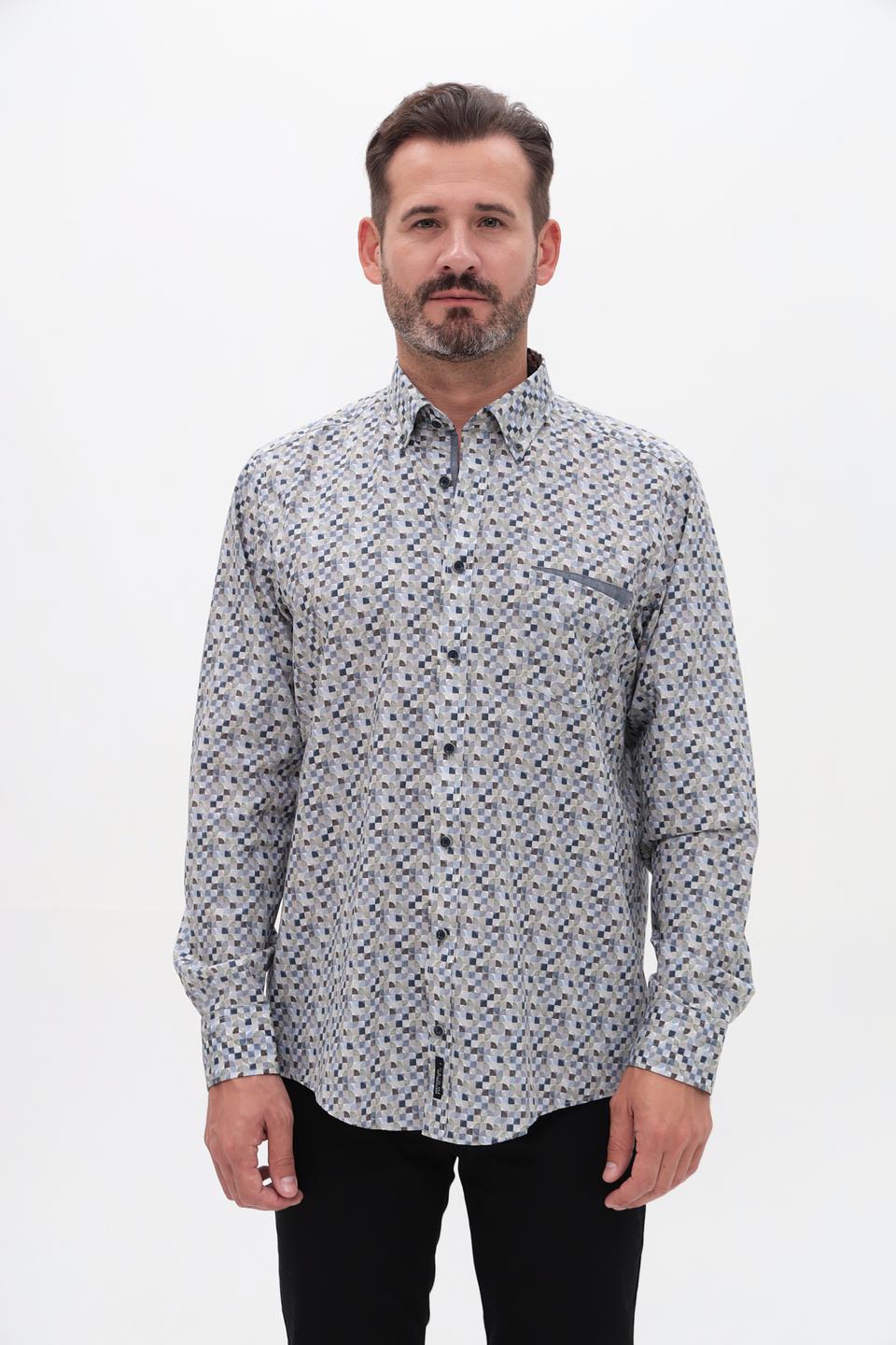 Рубашка Casa Moda с геометрическим принтом