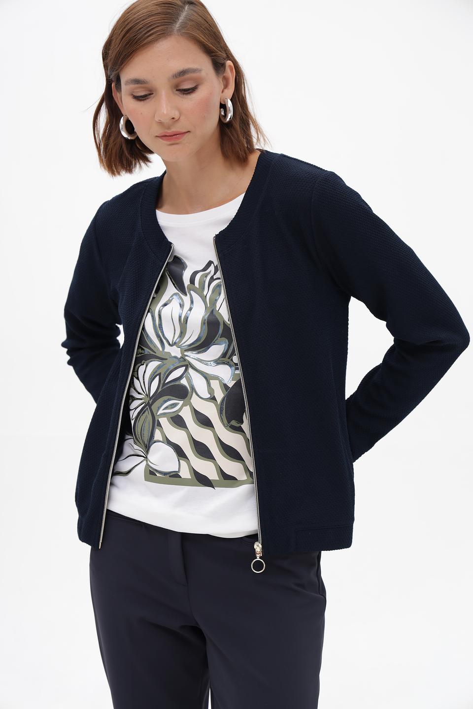 Жакет Betty Barclay темно-синий с молнией