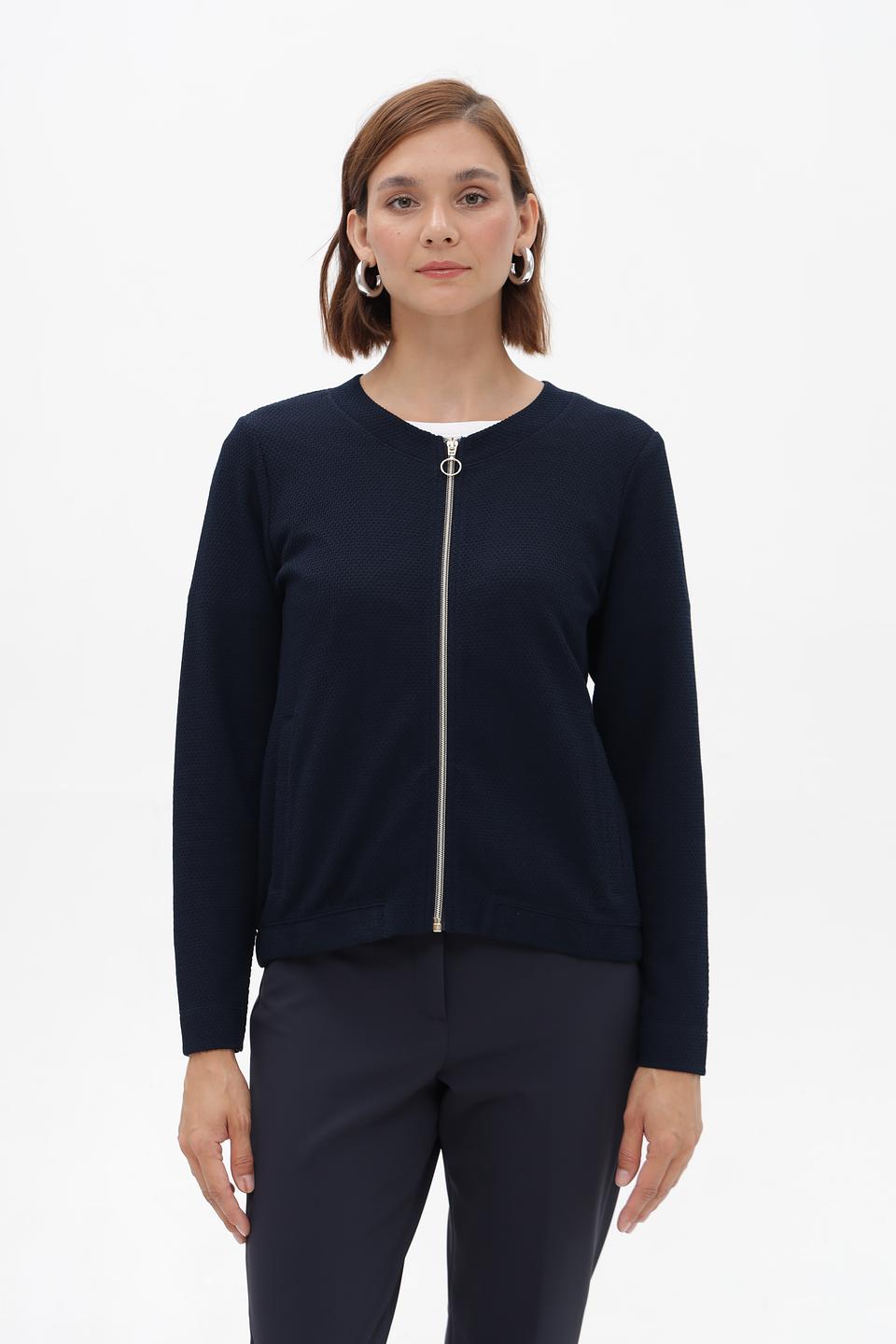 Жакет Betty Barclay темно-синий с молнией