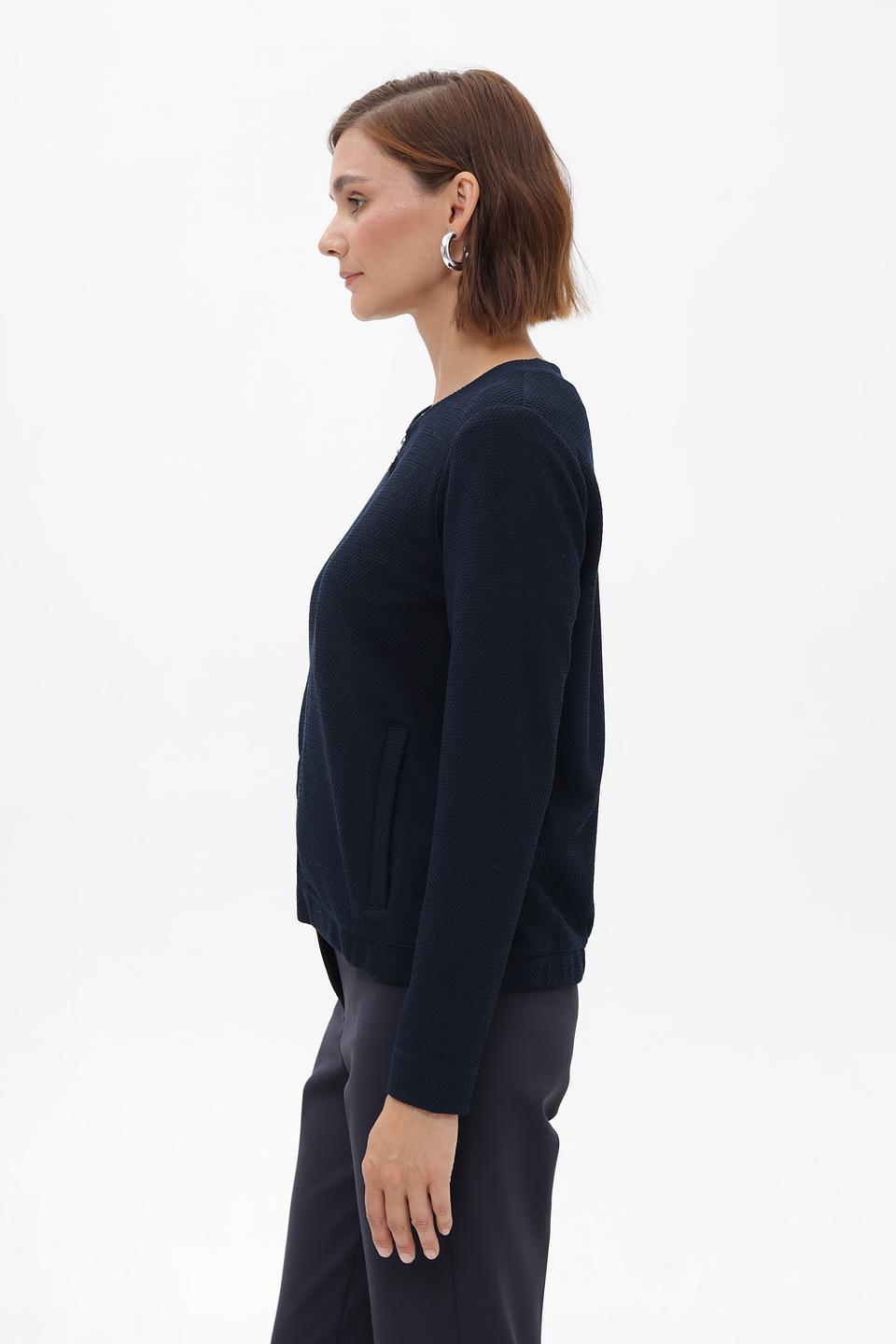 Жакет Betty Barclay темно-синий с молнией