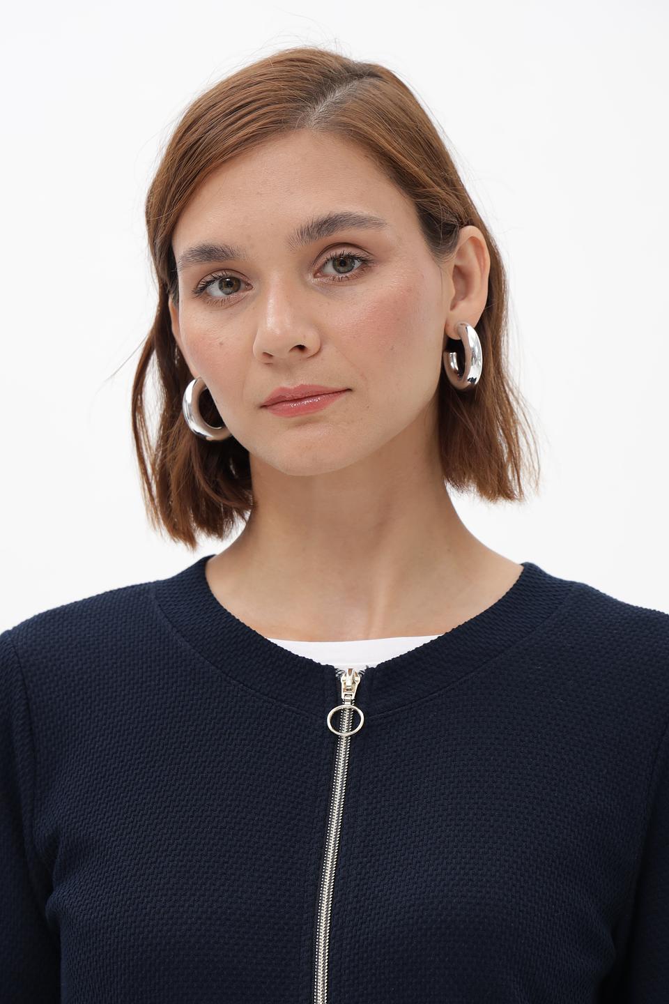 Жакет Betty Barclay темно-синий с молнией