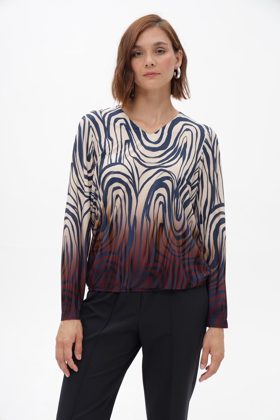 Блузка Bianca с абстрактным принтом