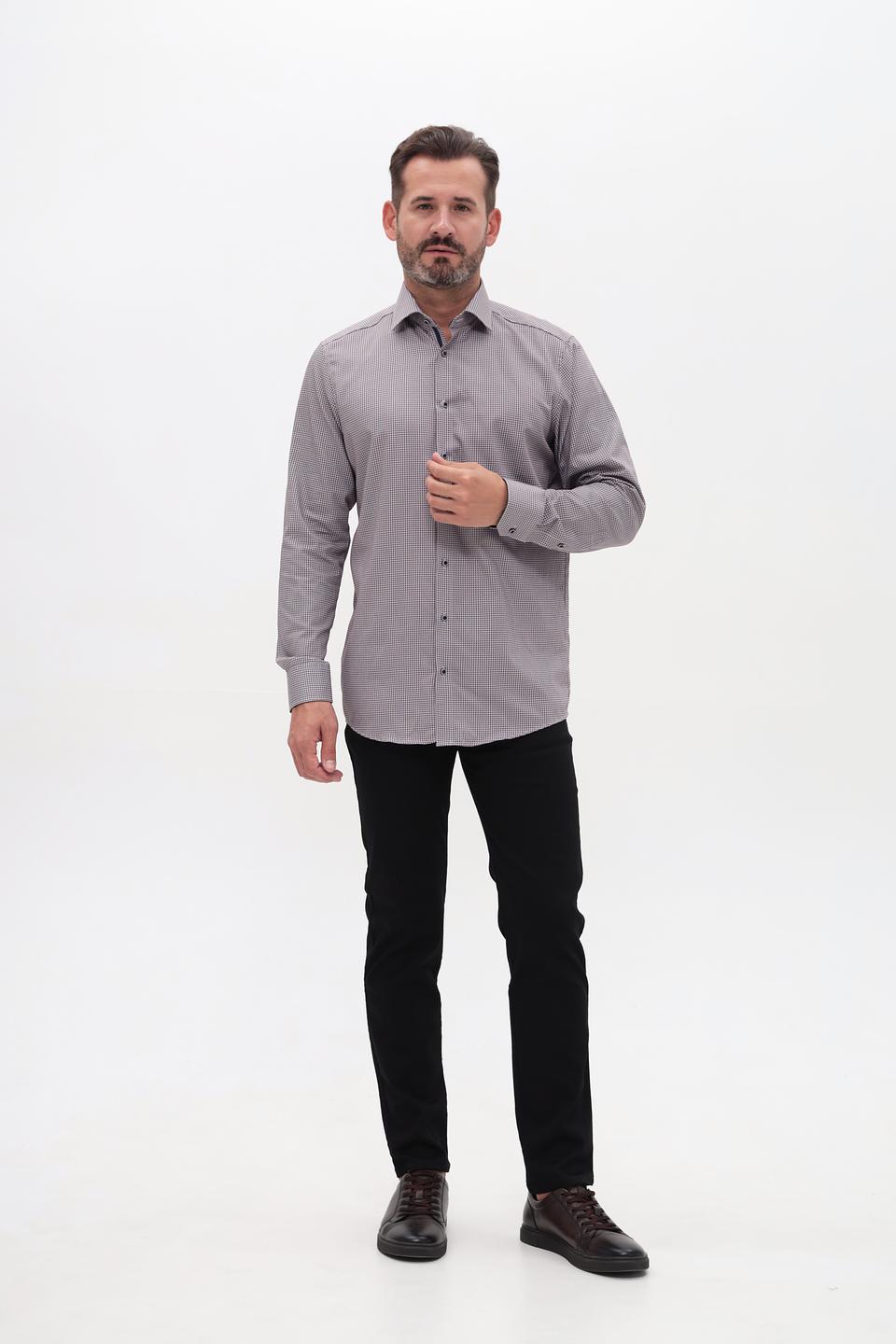 Рубашка Venti в клетку серая