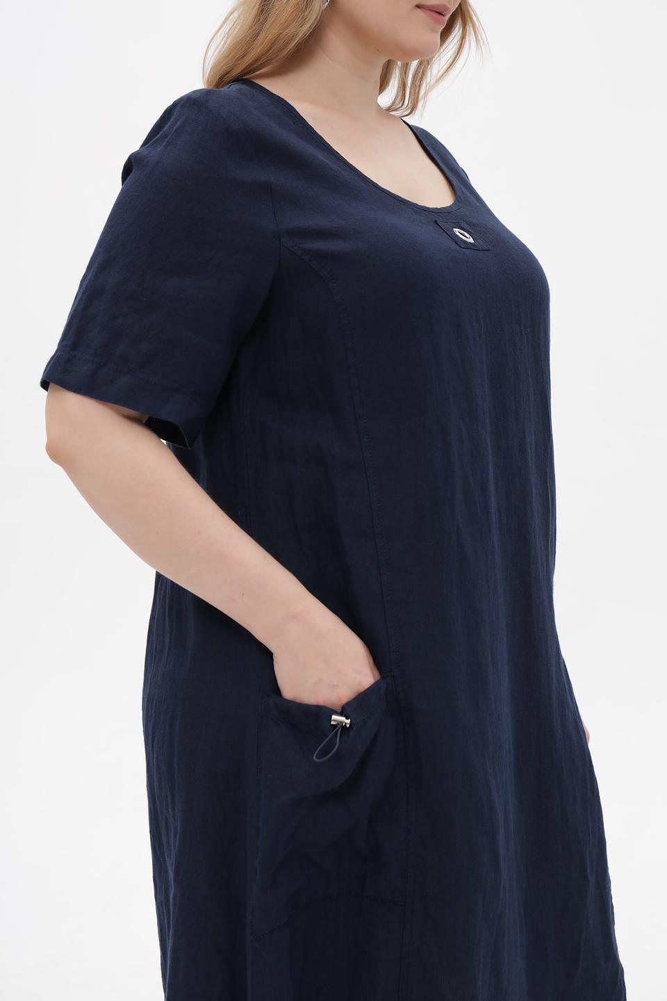 Платье Doris Streich льняное тёмно-синее