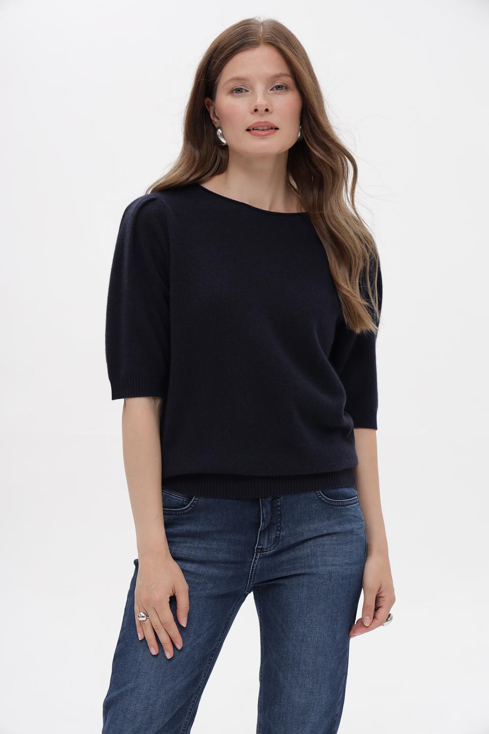 Пуловер Luisa Cerano тёмно-синий с рукавом 3/4