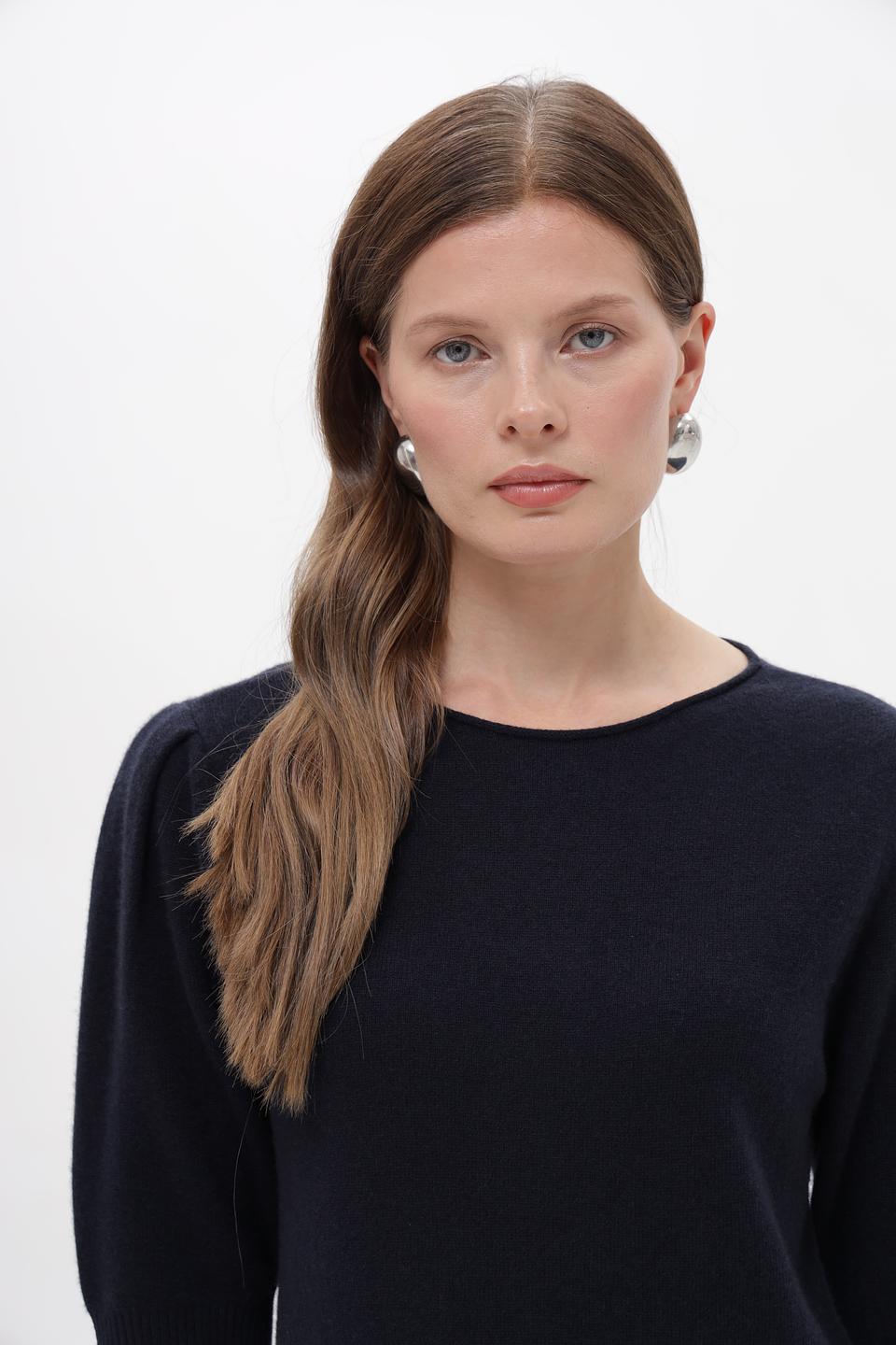 Пуловер Luisa Cerano тёмно-синий с рукавом 3/4