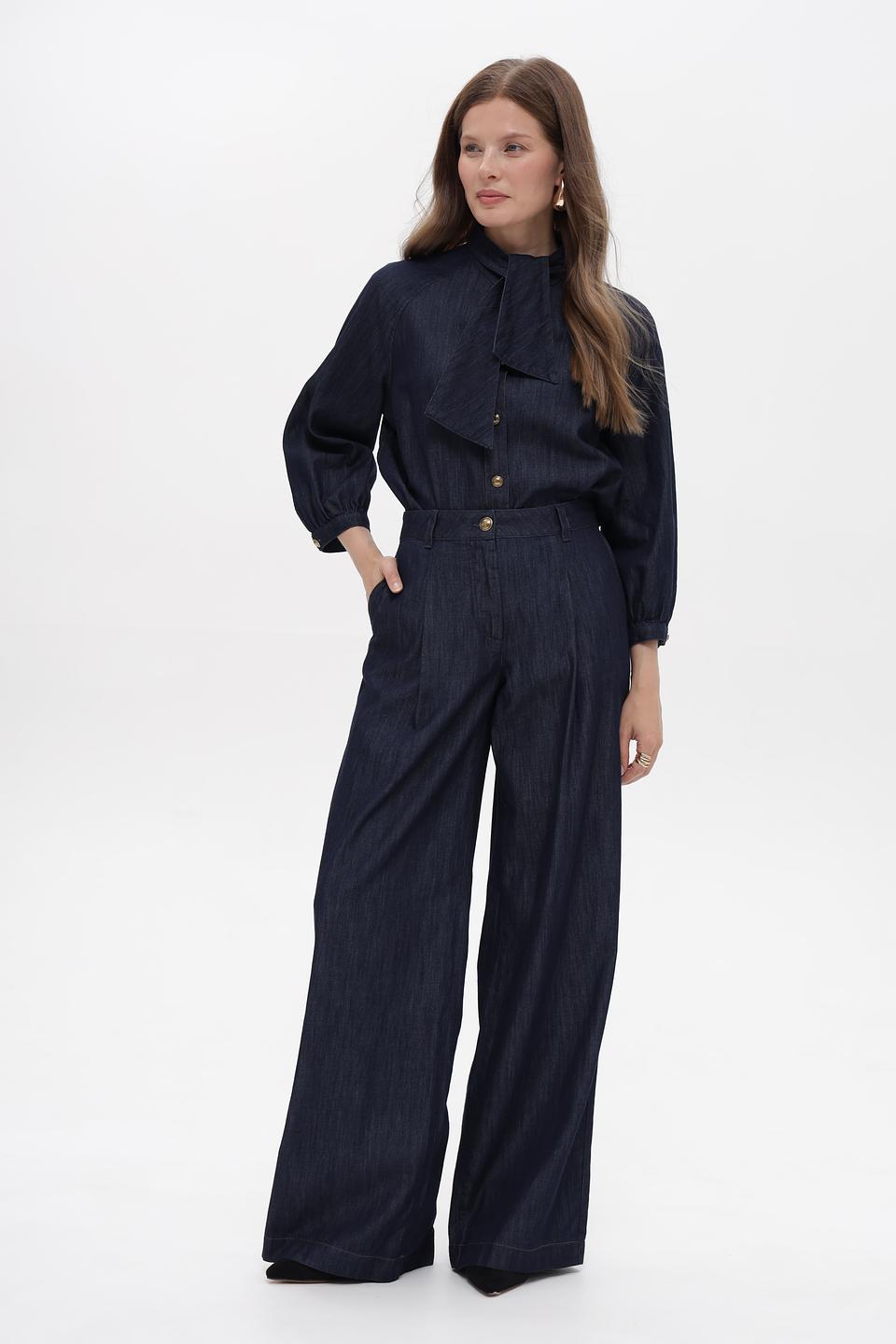 Брюки клёш Luisa Cerano тёмно-синие