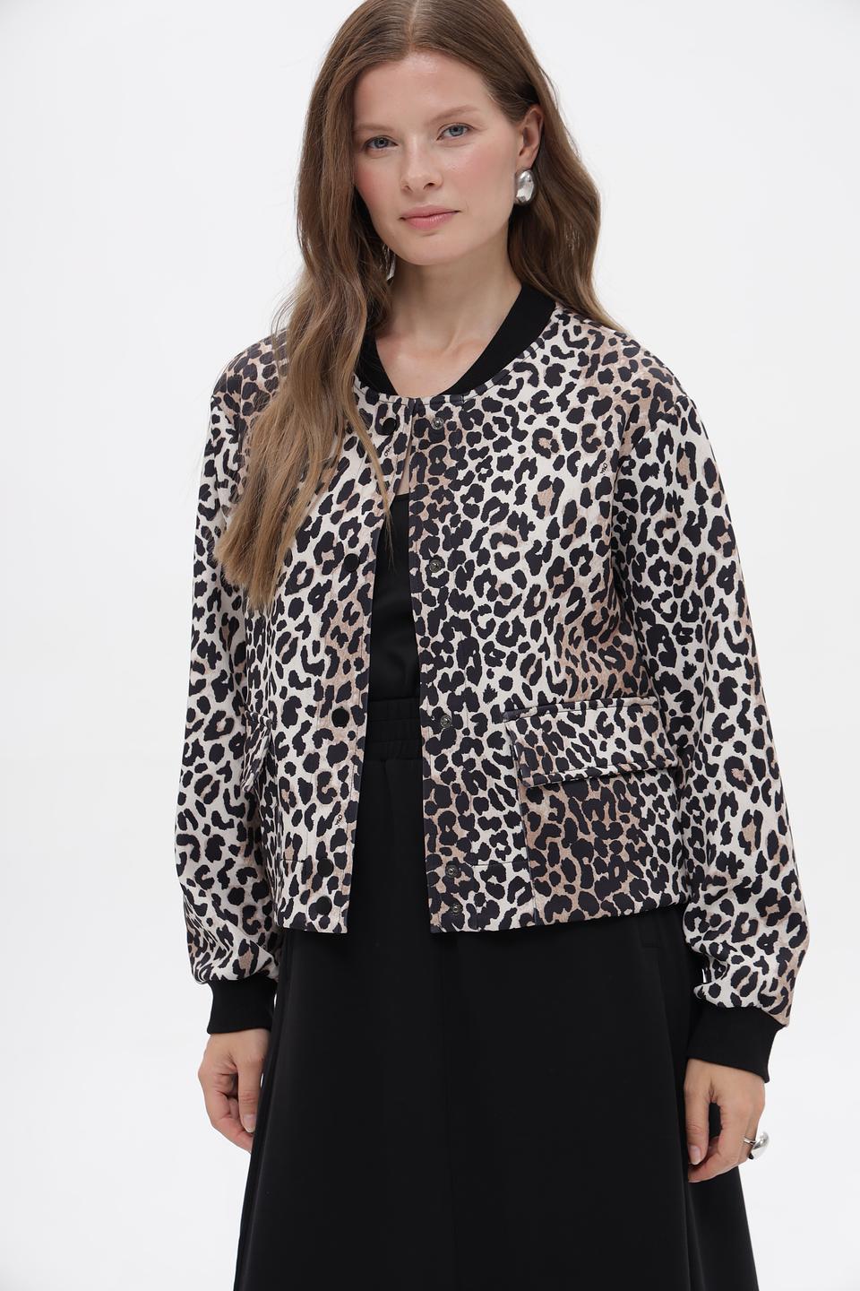 Жакет Oui с леопардовым принтом