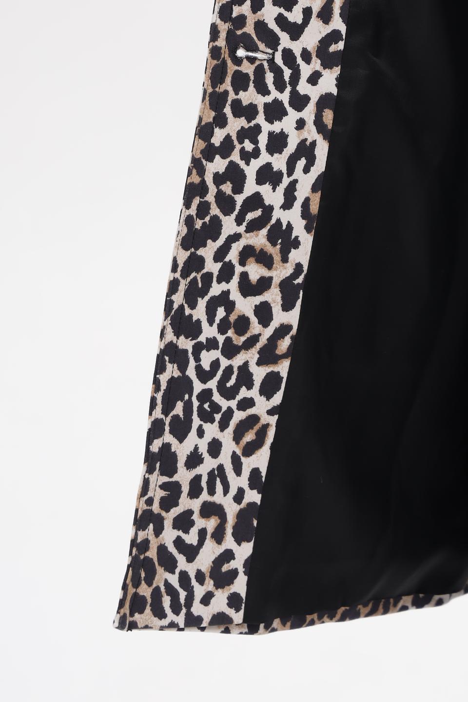 Пальто Oui леопардовый принт