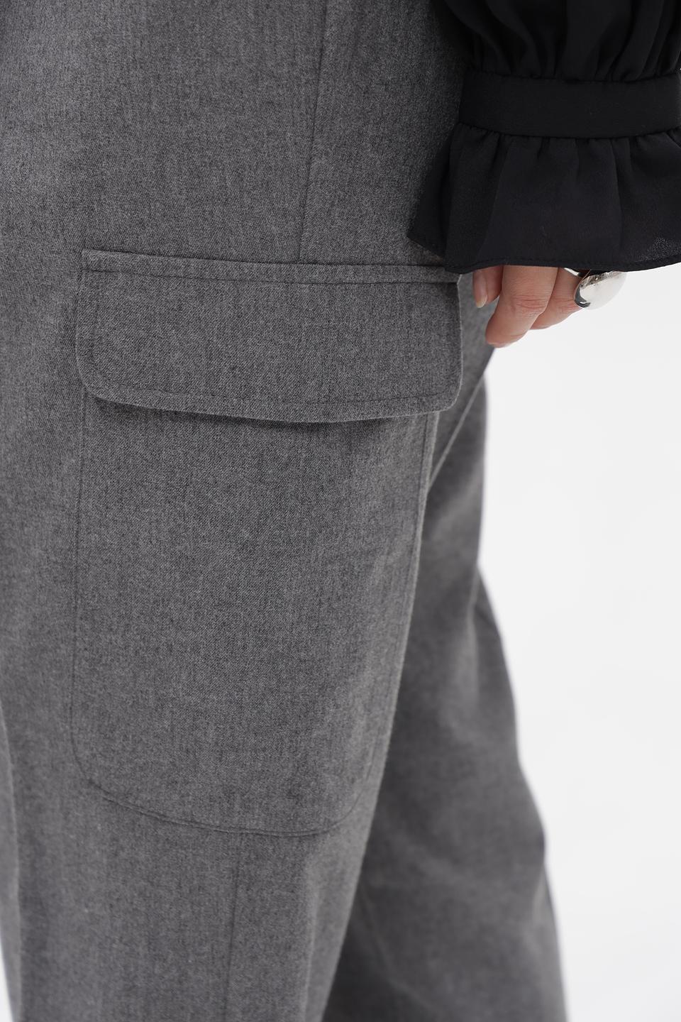 Брюки Bugatti серые с карманами