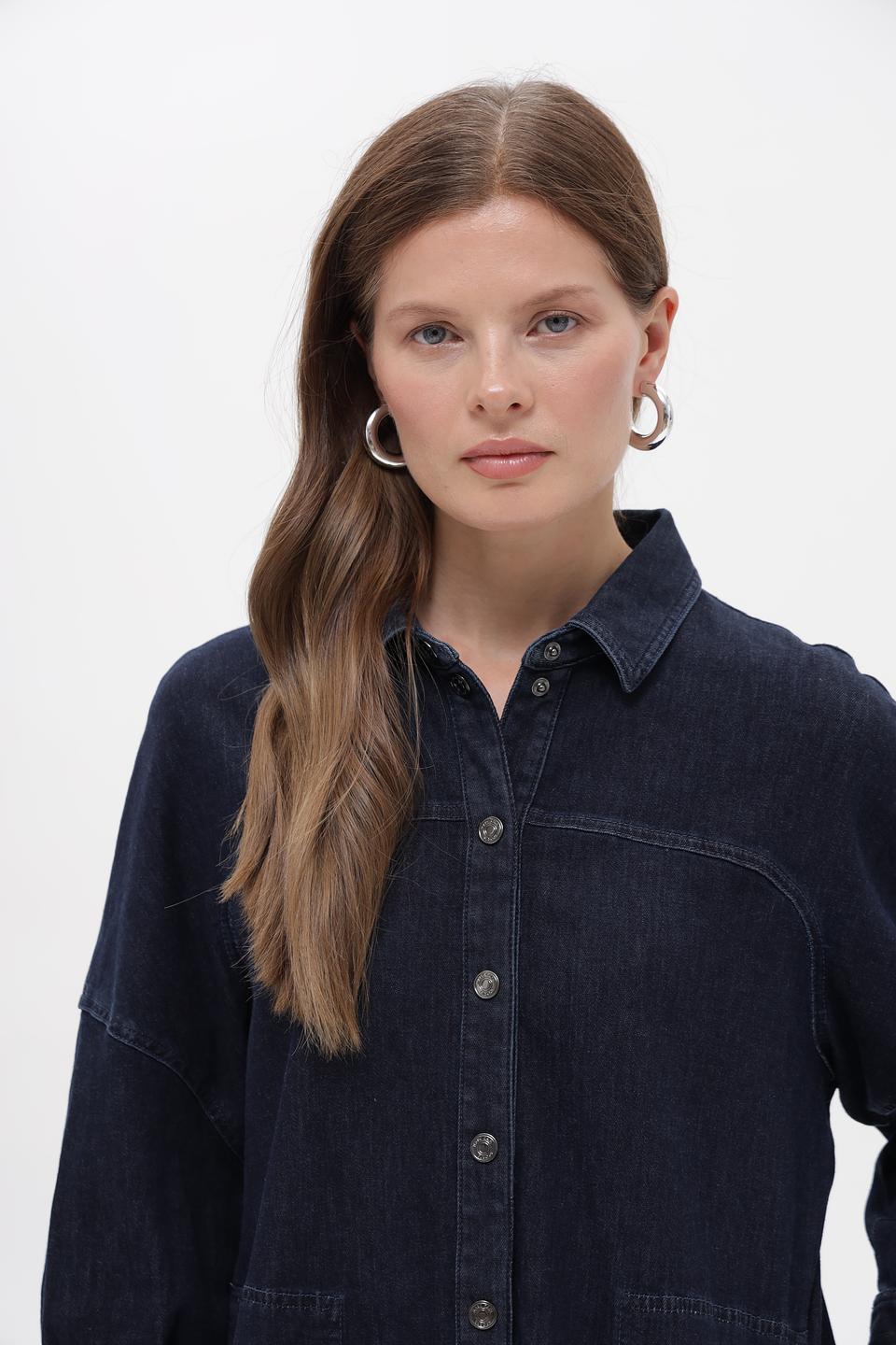 Платье-рубашка джинсовое Marc Cain