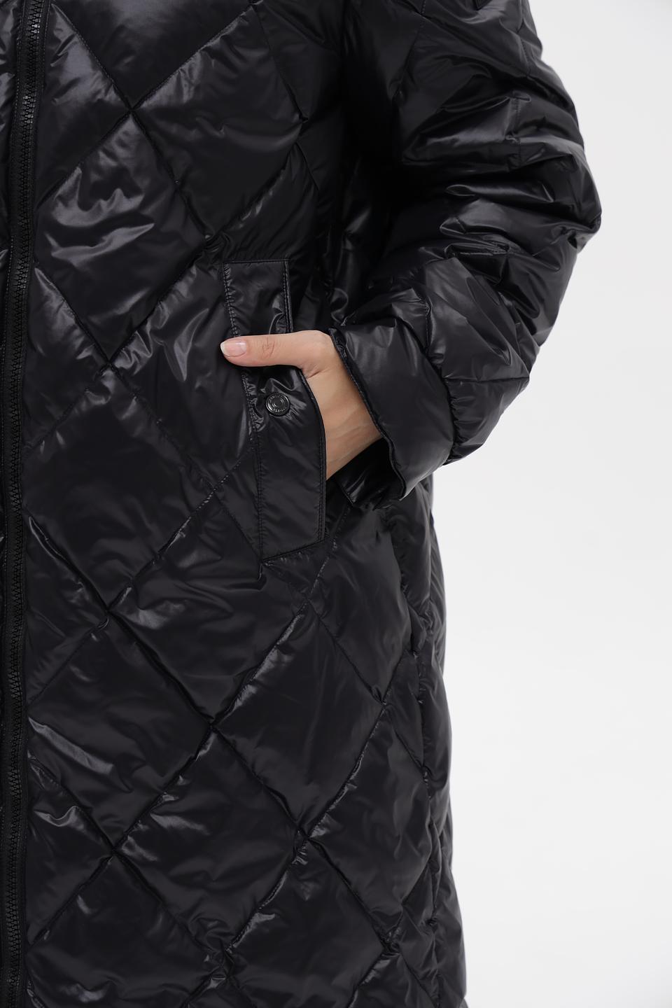 Пальто Marc Cain стеганое черное