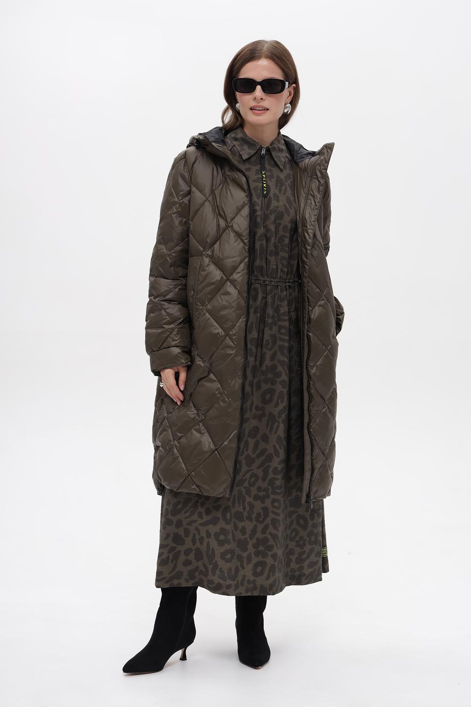 Пальто Marc Cain стеганое хаки
