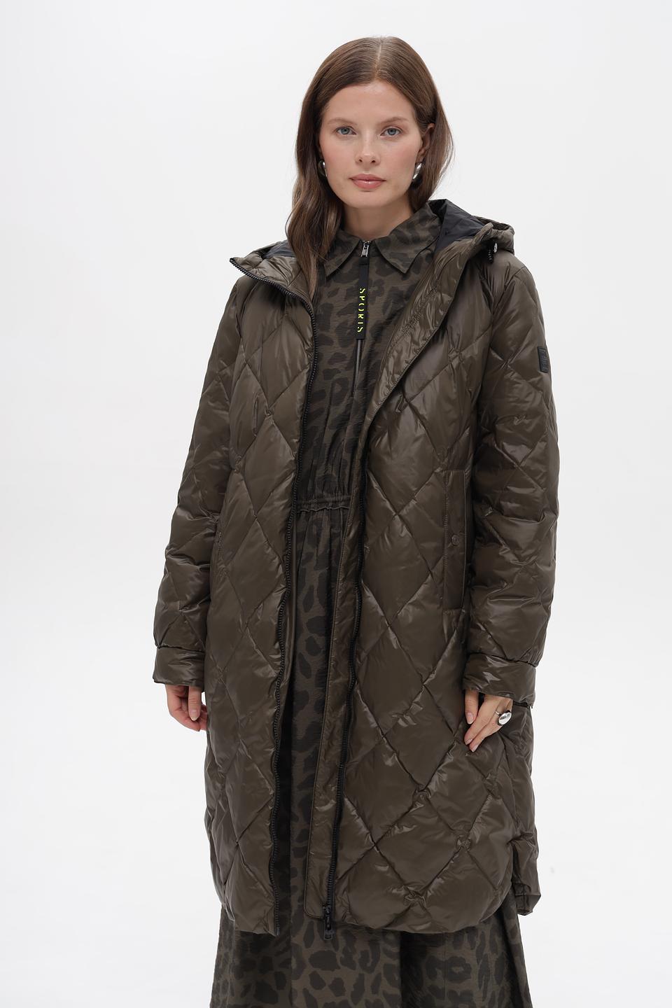 Пальто Marc Cain стеганое хаки