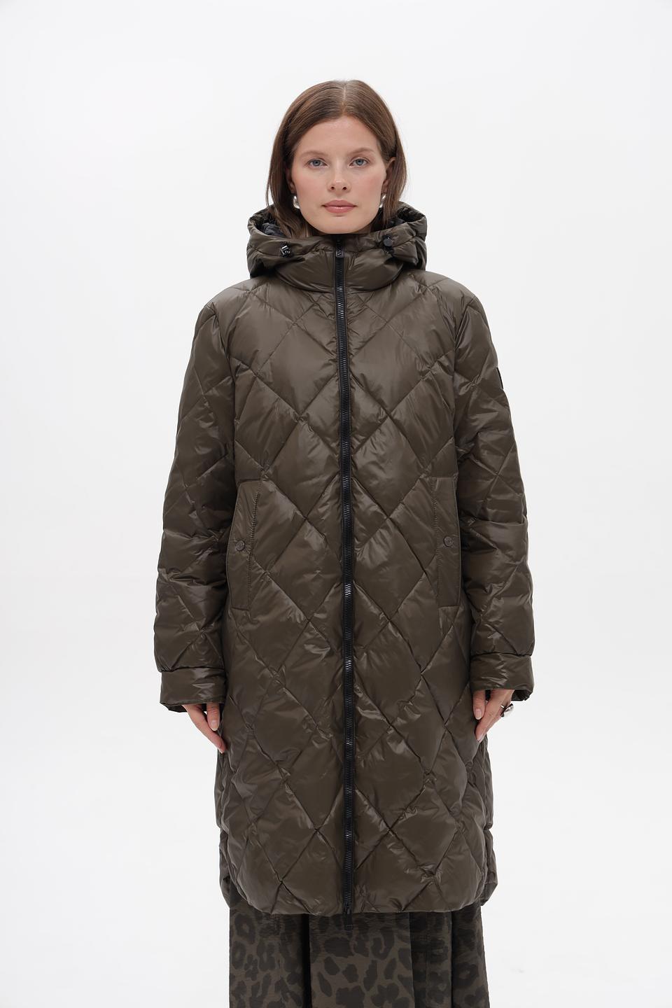 Пальто Marc Cain стеганое хаки