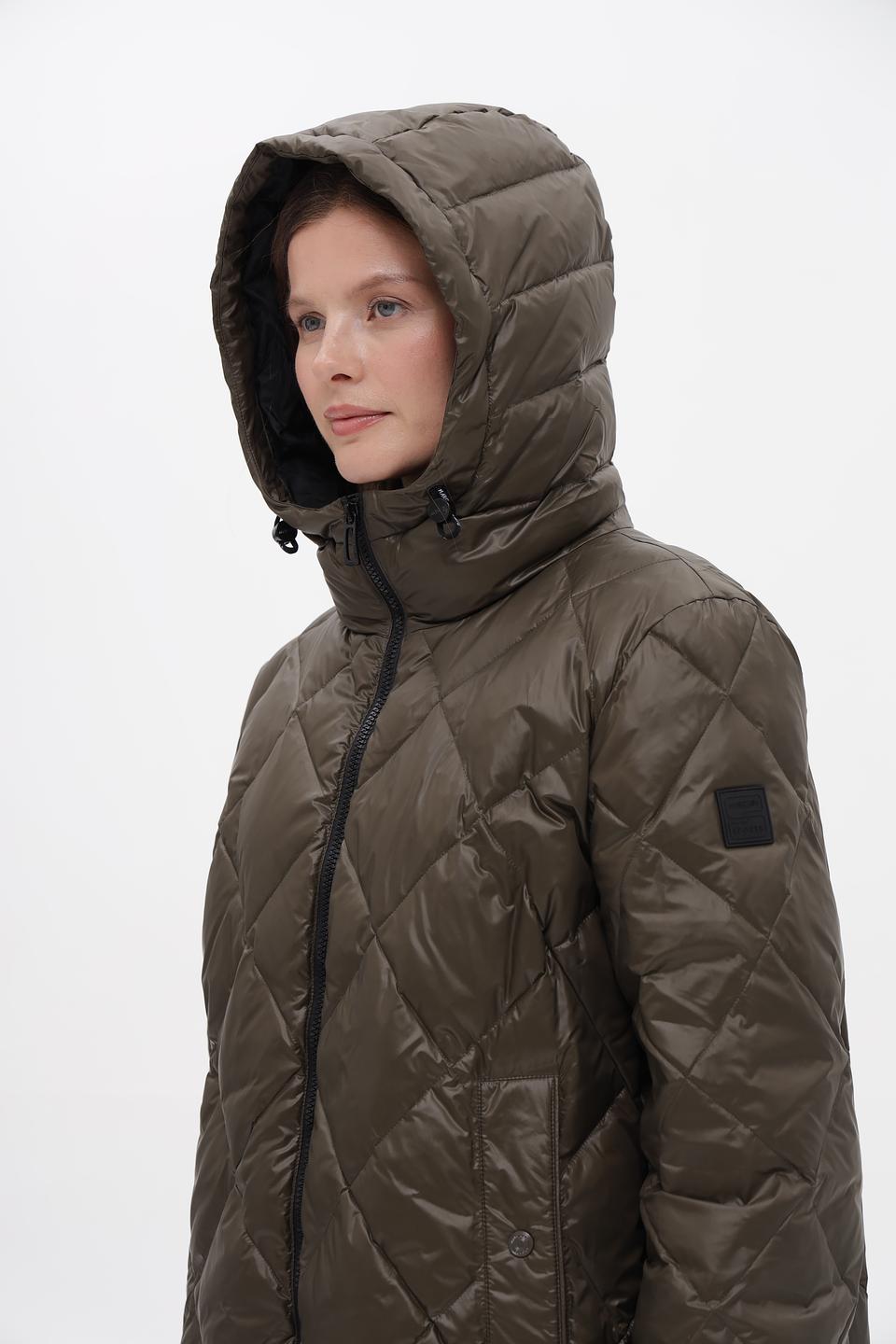 Пальто Marc Cain стеганое хаки