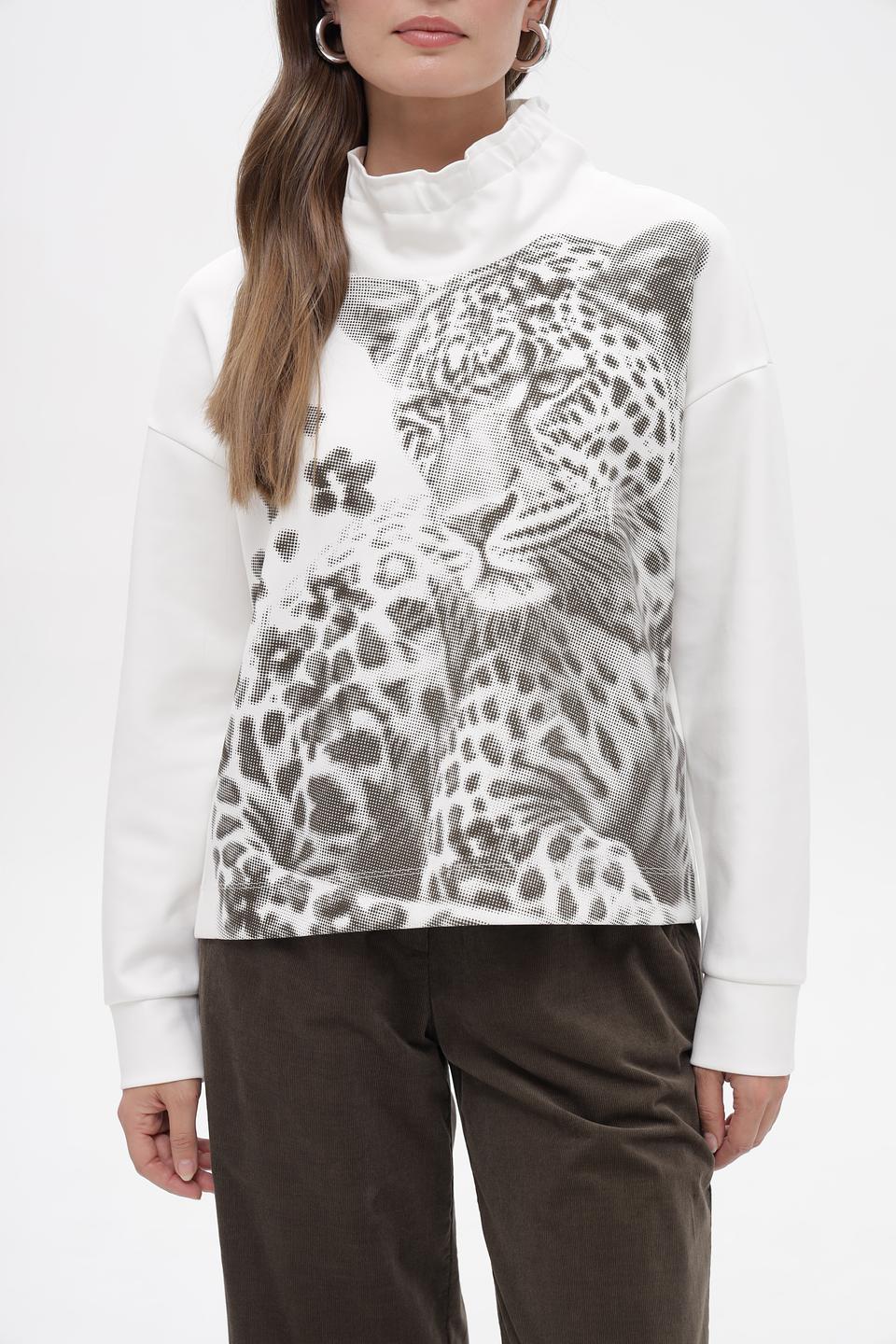 Пуловер Marc Cain с принтом леопарда