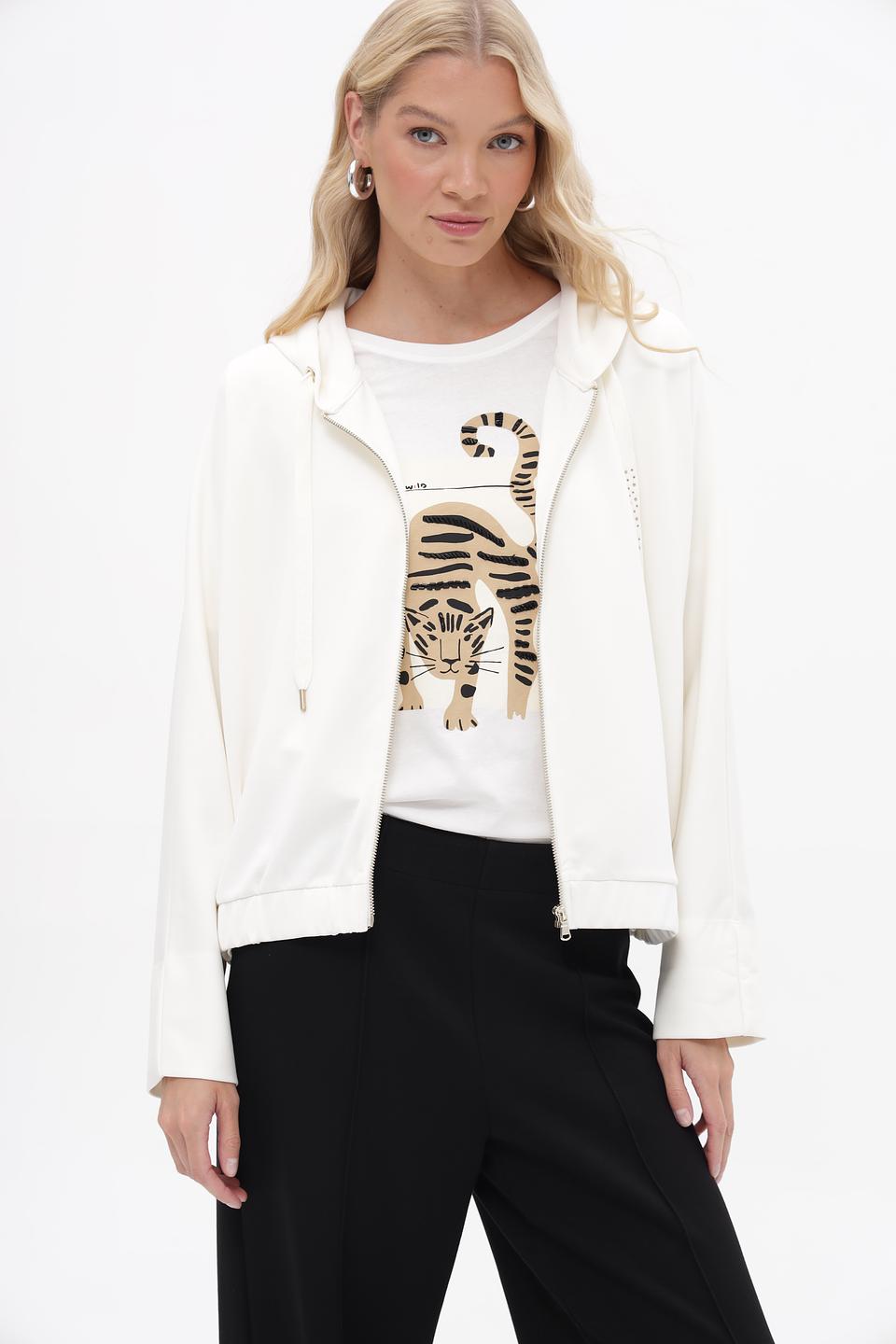 Жакет More and More с капюшоном, белый