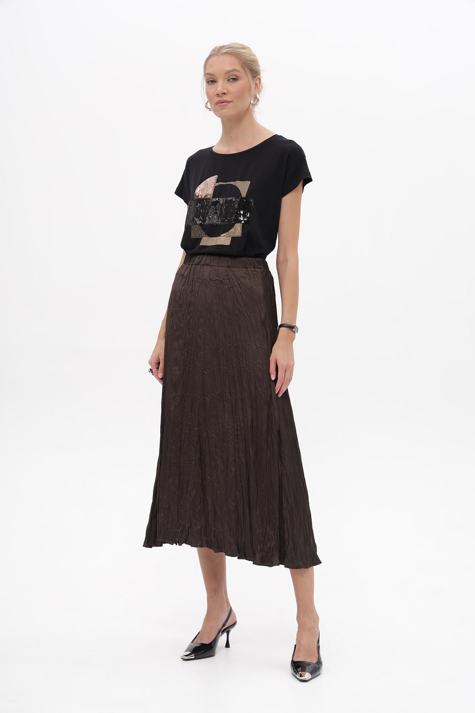 Юбка More and More плиссированная коричневая