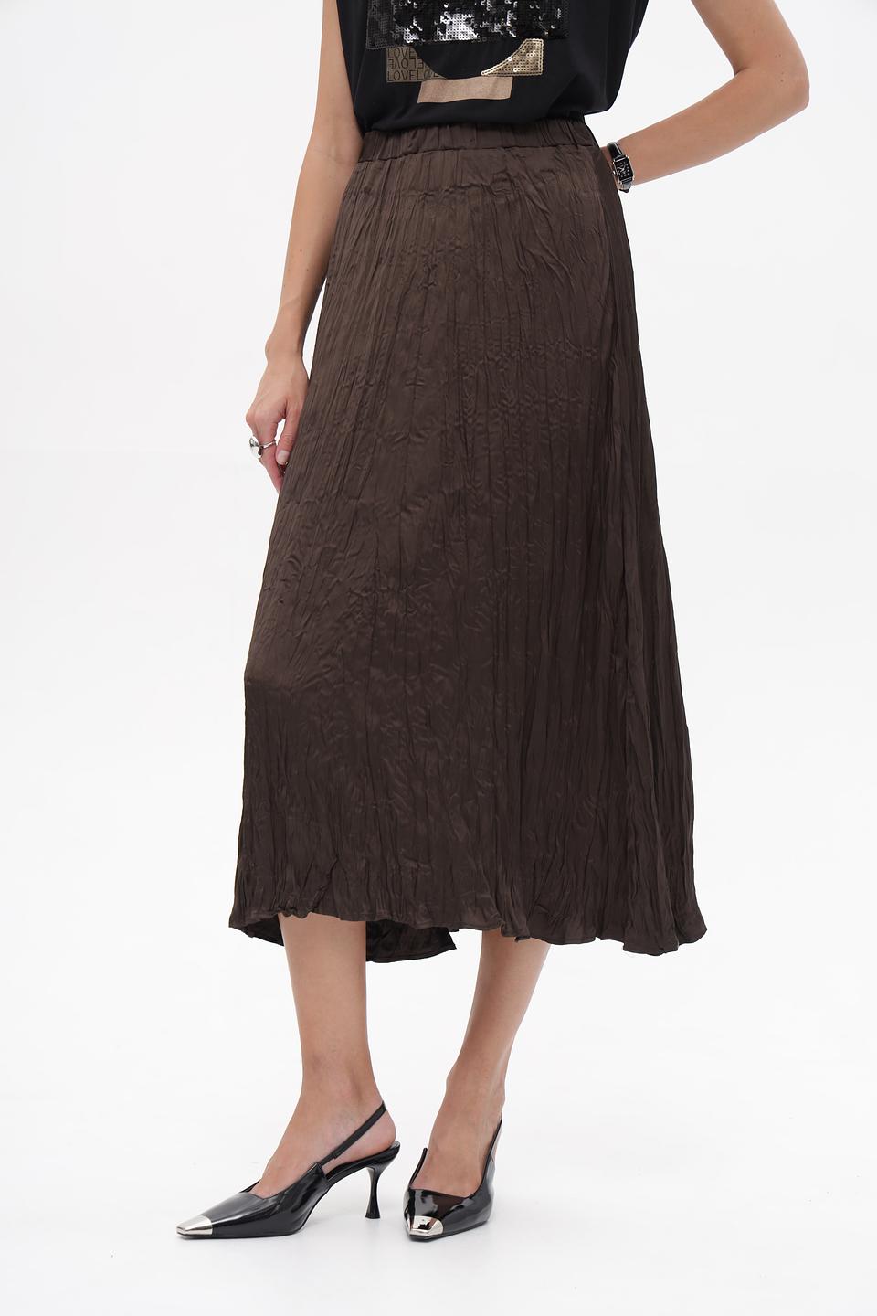 Юбка More and More плиссированная коричневая