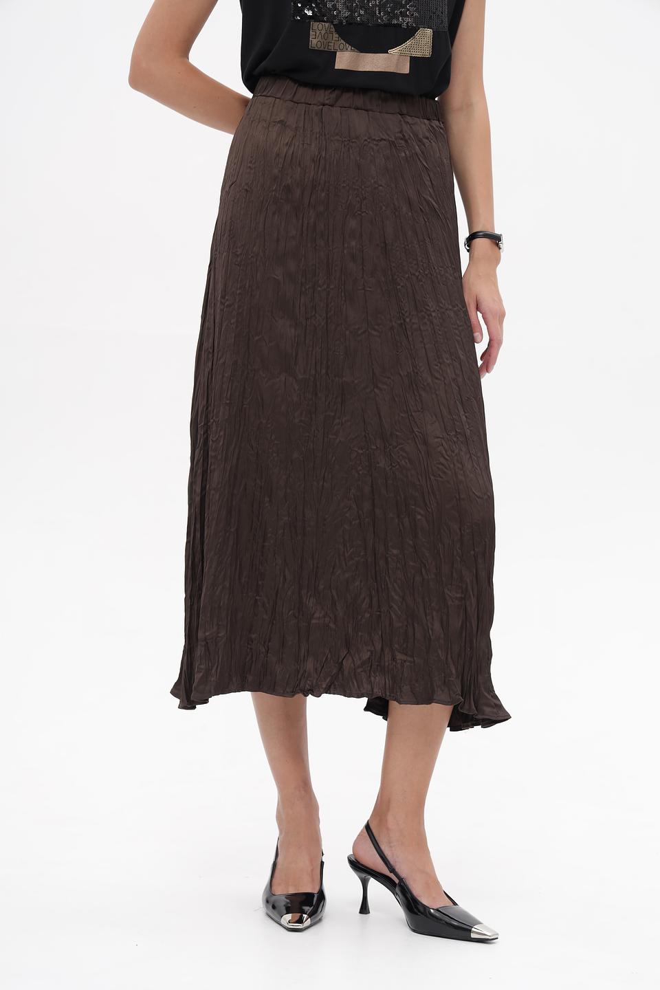 Юбка More and More плиссированная коричневая