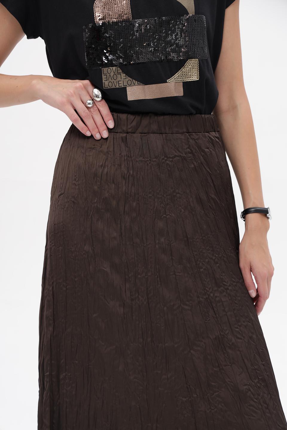 Юбка More and More плиссированная коричневая