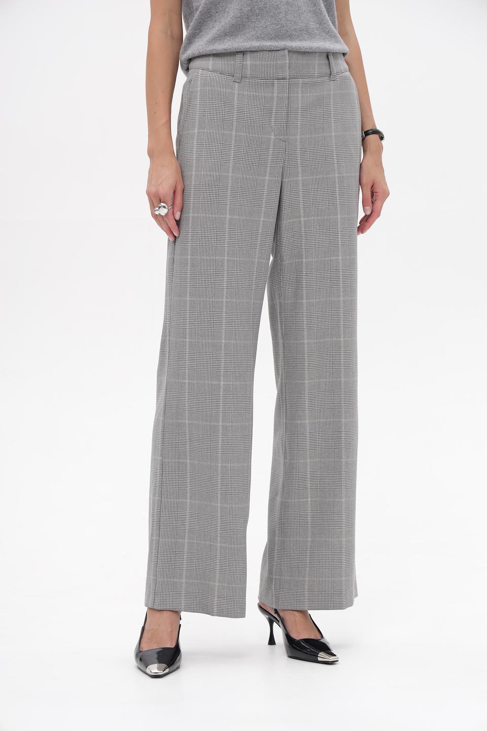 Брюки Ppep в клетку серые