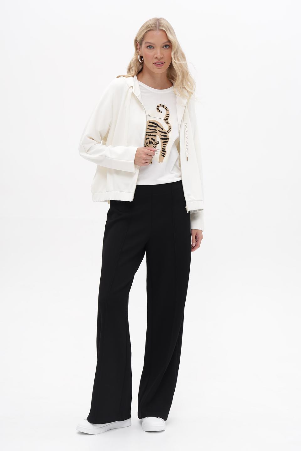 Брюки клёш Oui черные