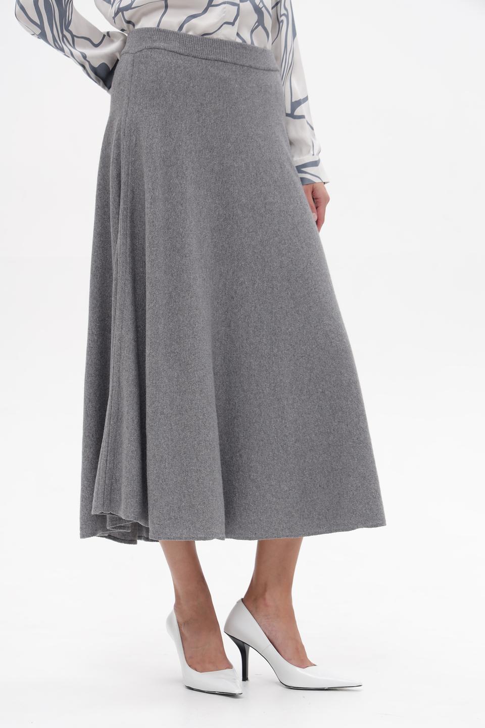 Юбка Bugatti вязаная серая