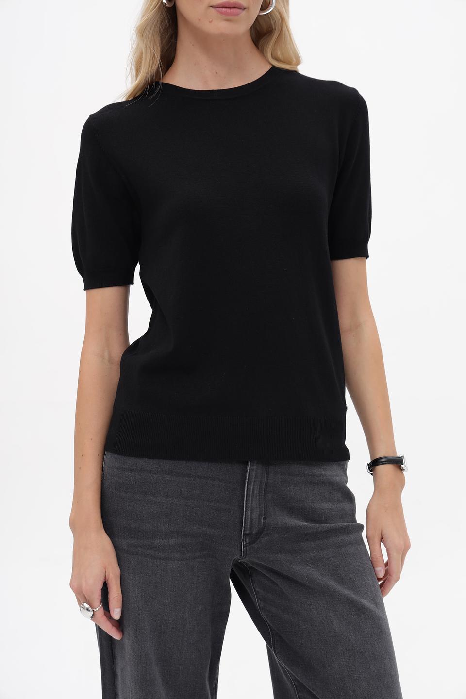 Пуловер Betty and Co чёрный с коротким рукавом