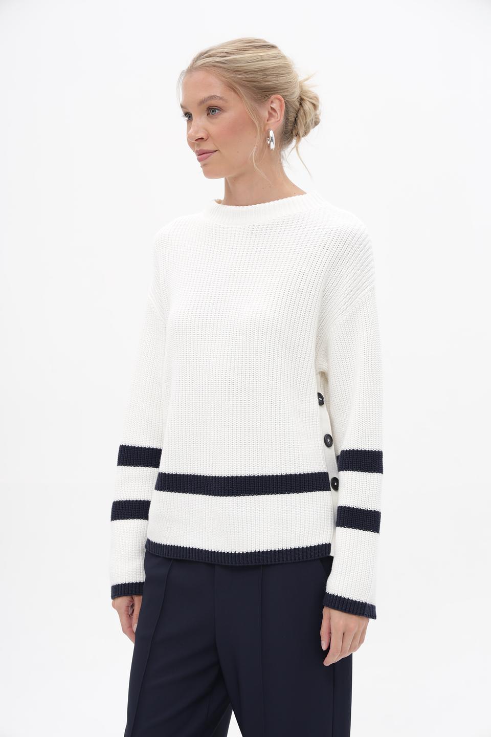 Пуловер Oui с полосками