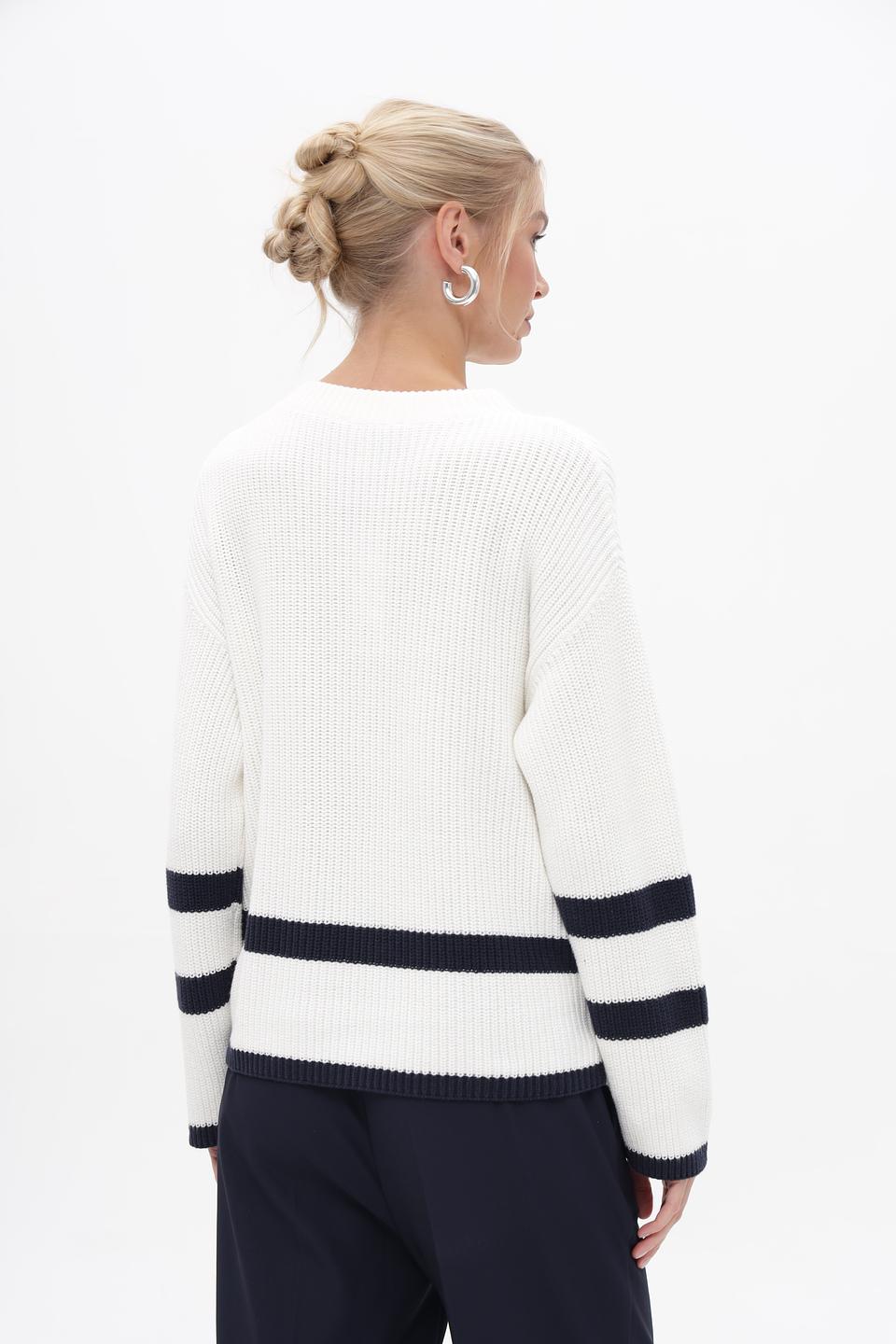 Пуловер Oui с полосками