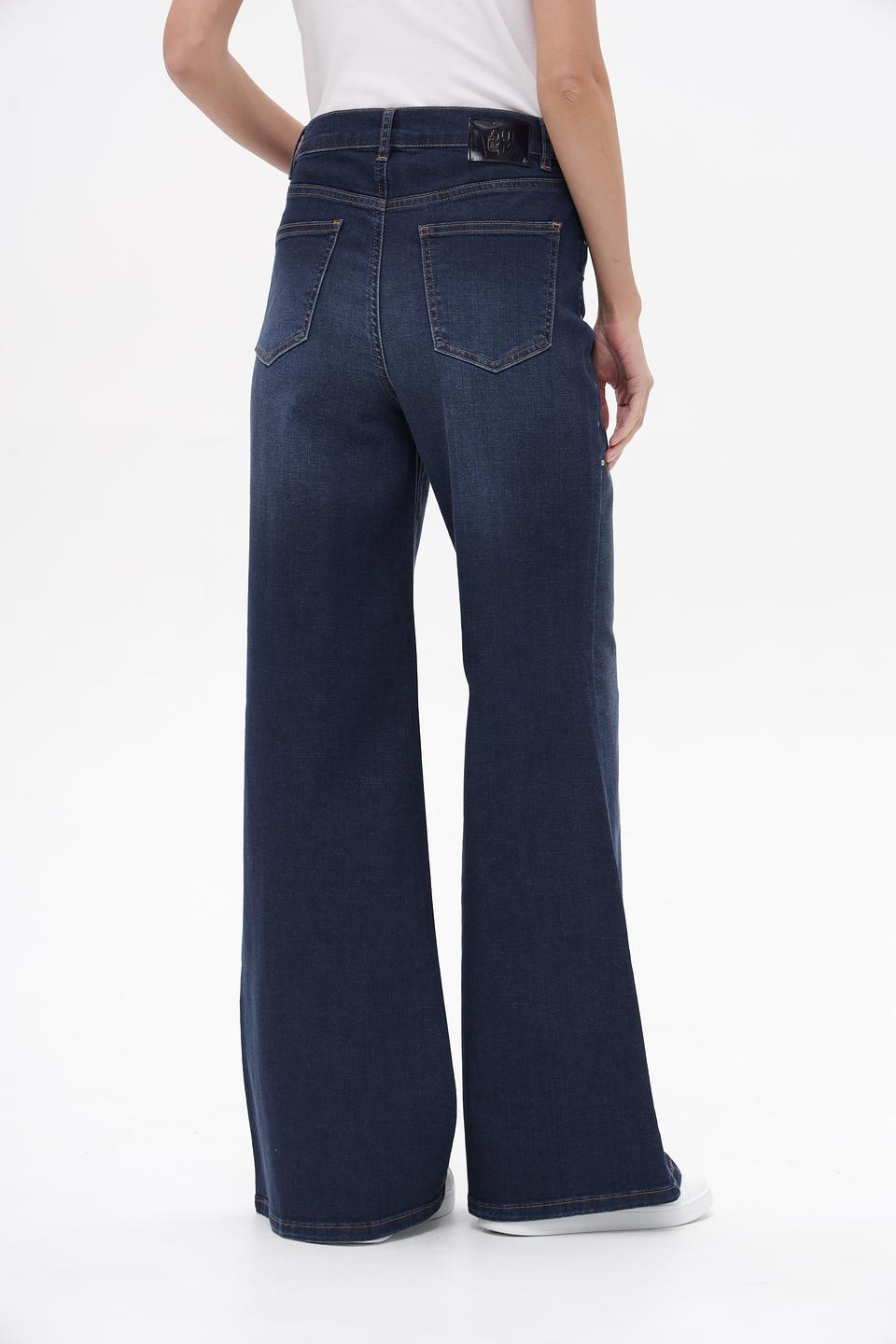 Джинсы клеш Oui тёмно-синие
