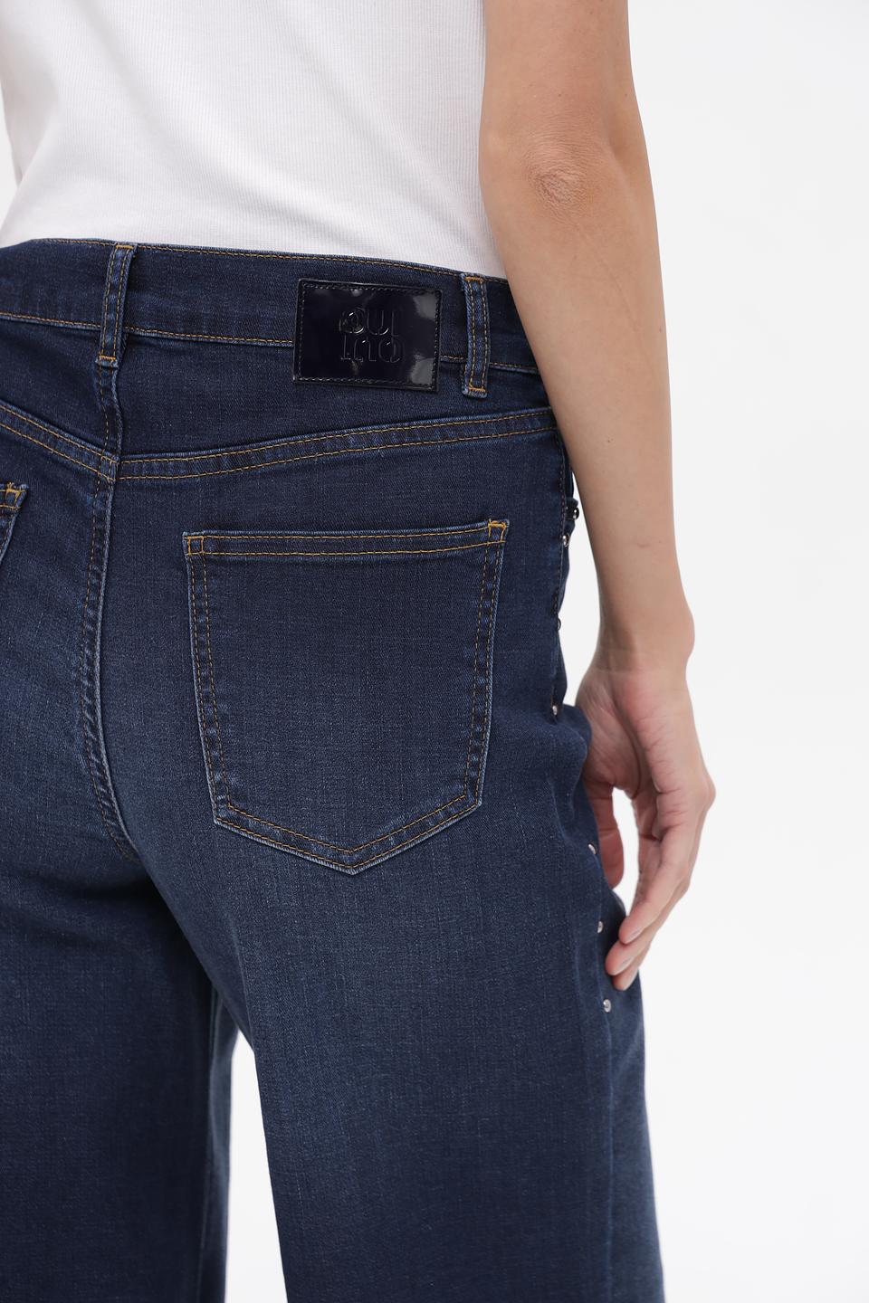 Джинсы клеш Oui тёмно-синие