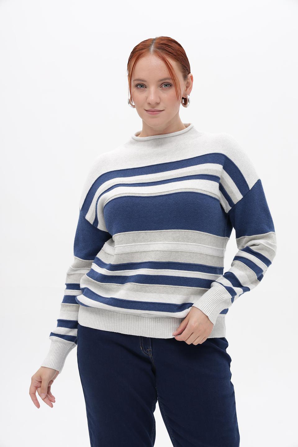 Пуловер Barbara Lebek в полоску