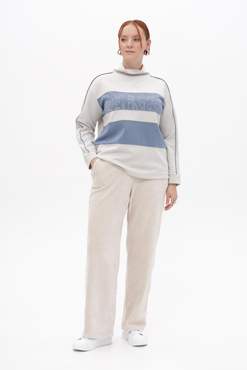 Брюки Lebek вельветовые бежевые