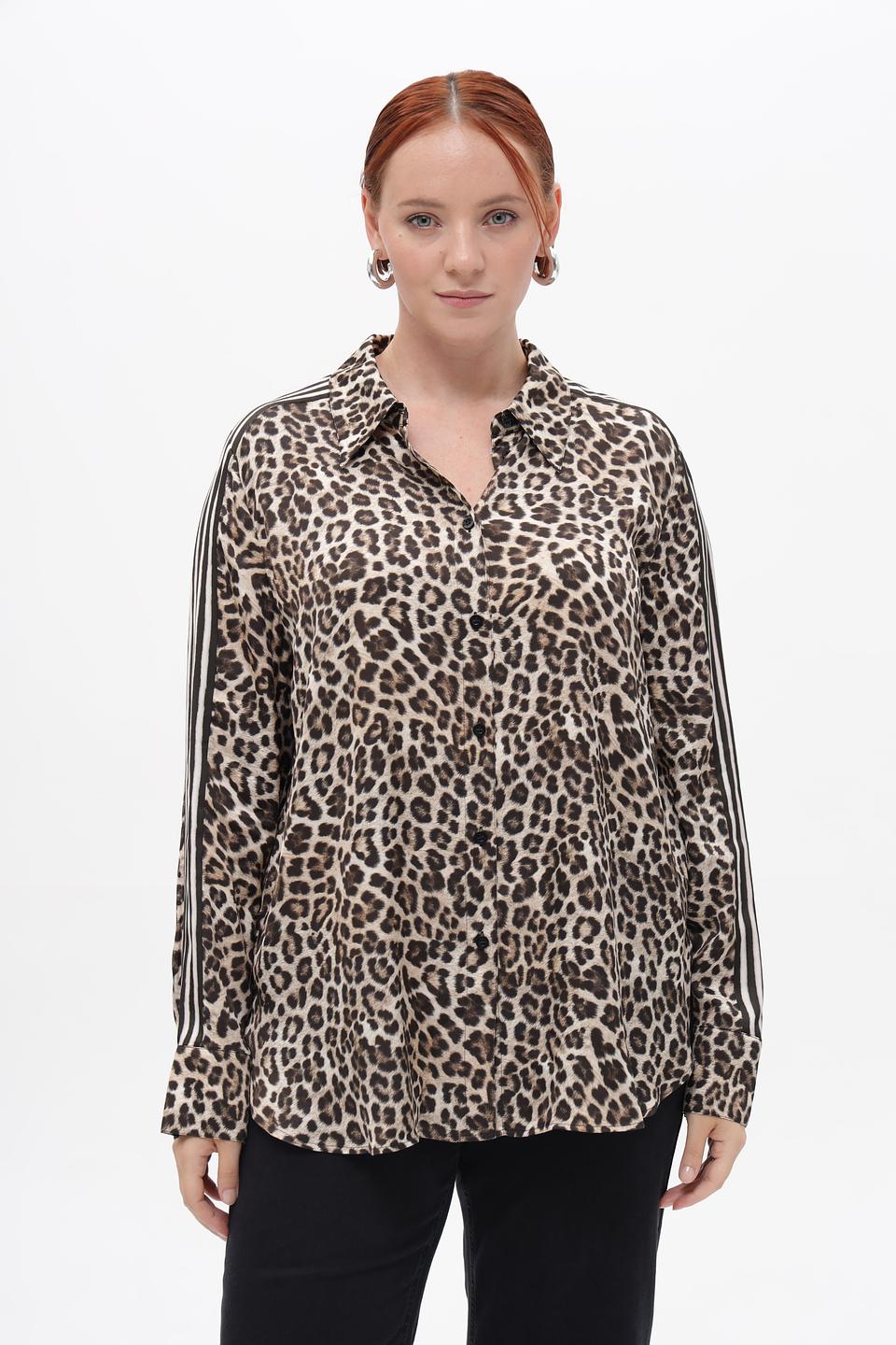 Блуза Marc Aurel леопард с полосками
